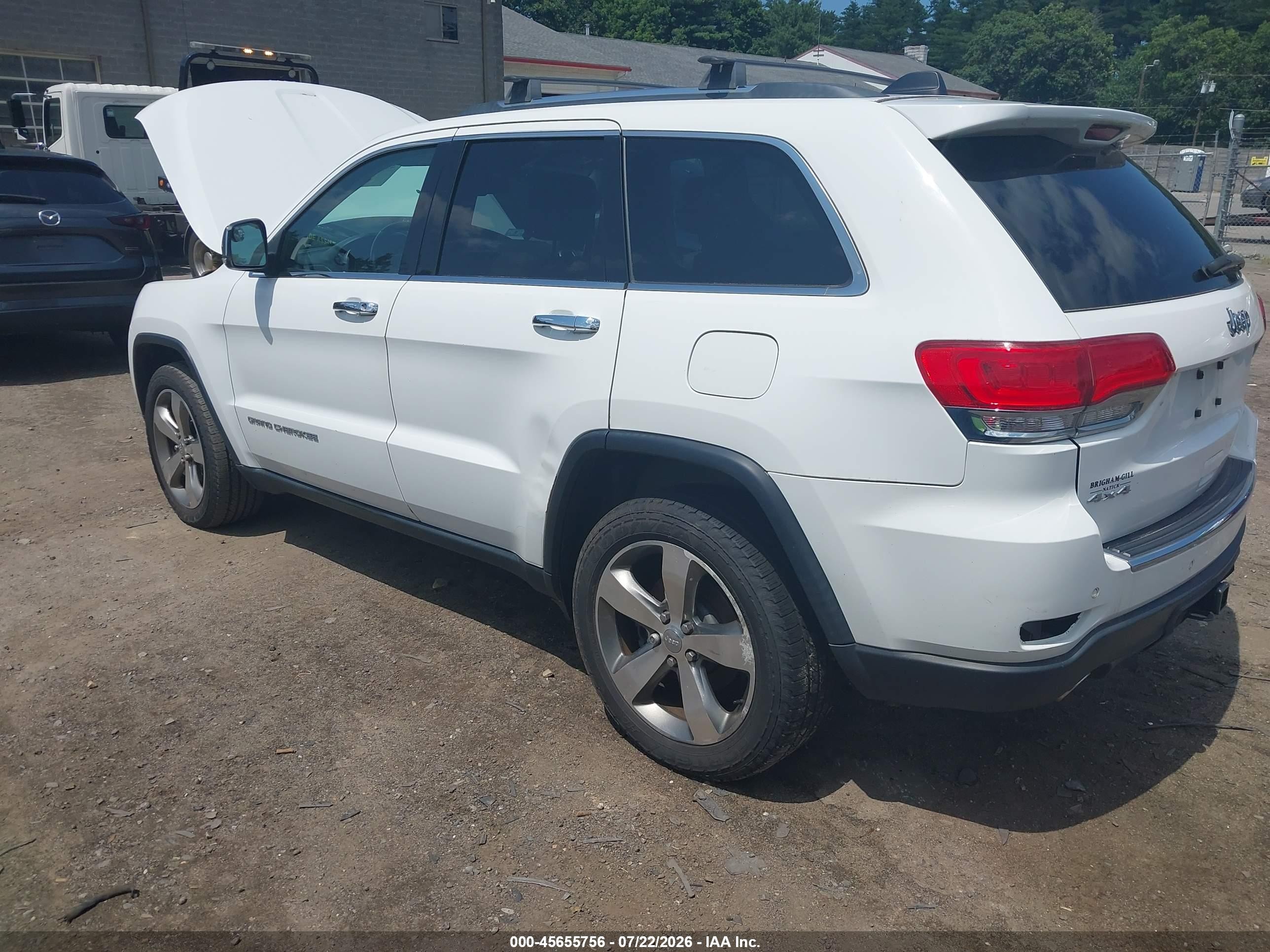 2014 Jeep Grand Cherokee Limited White vin: 1C4RJFBG7EC408230
