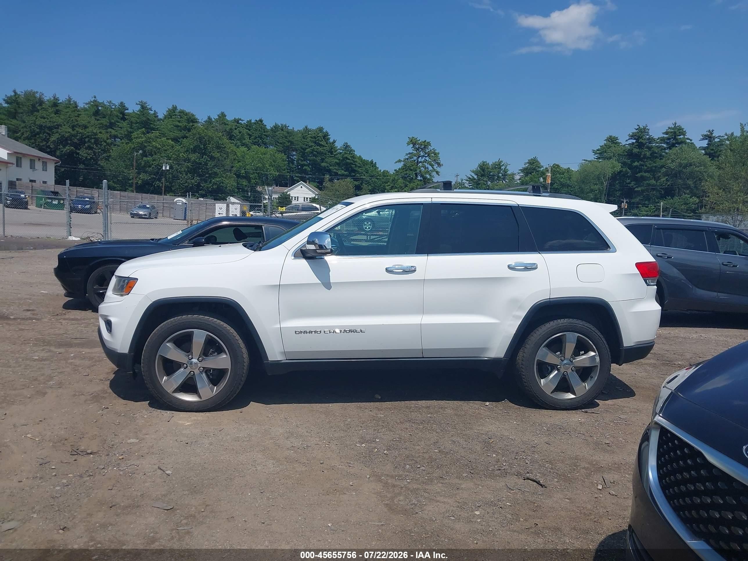 2014 Jeep Grand Cherokee Limited White vin: 1C4RJFBG7EC408230