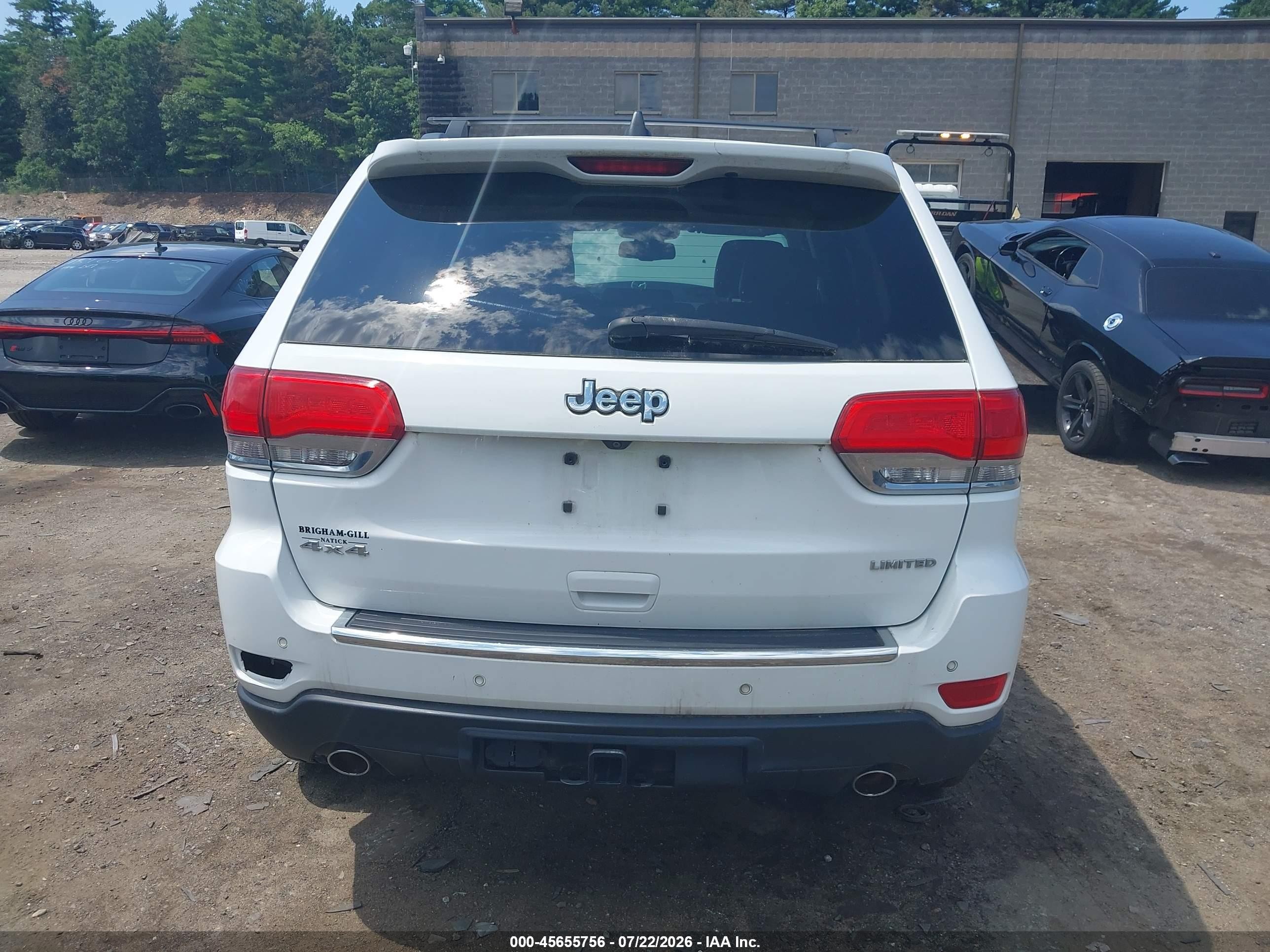 2014 Jeep Grand Cherokee Limited White vin: 1C4RJFBG7EC408230
