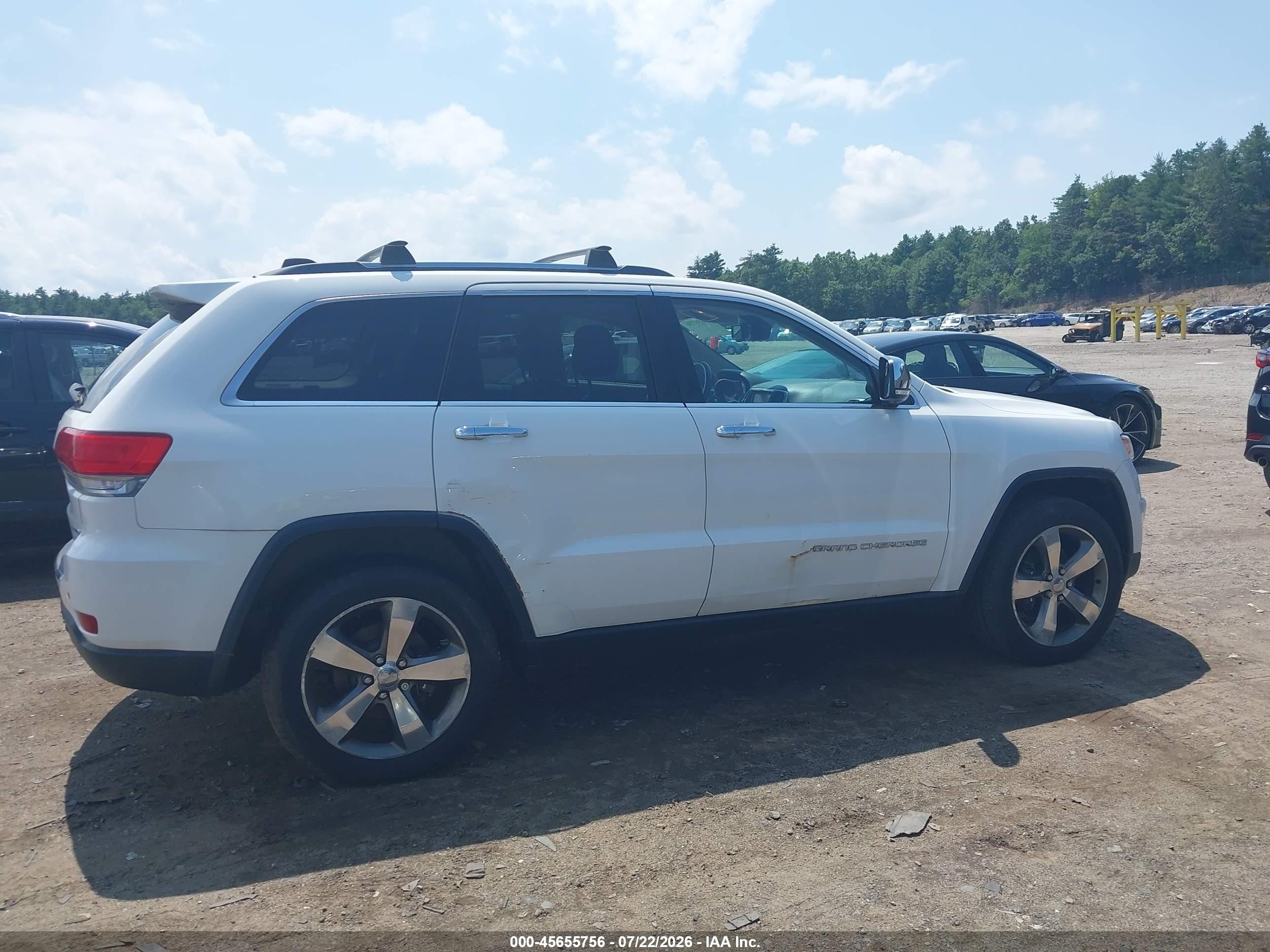 2014 Jeep Grand Cherokee Limited White vin: 1C4RJFBG7EC408230