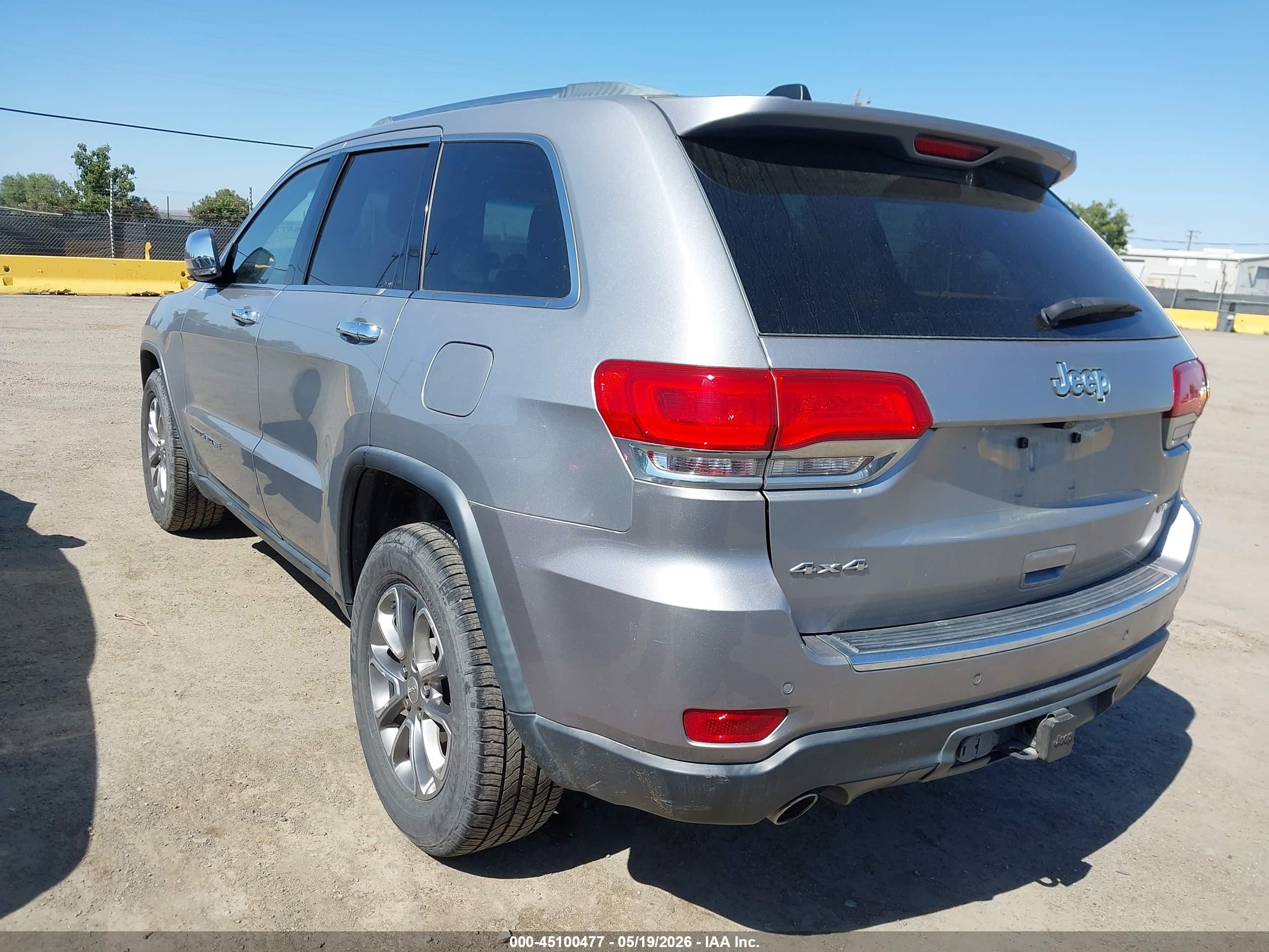 2014 Jeep Grand Cherokee Limited Gray vin: 1C4RJFBG7EC479900