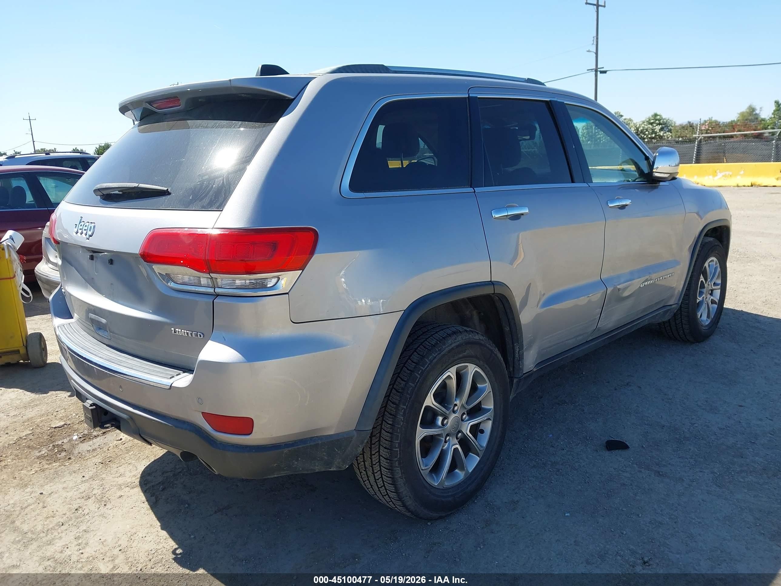 2014 Jeep Grand Cherokee Limited Gray vin: 1C4RJFBG7EC479900