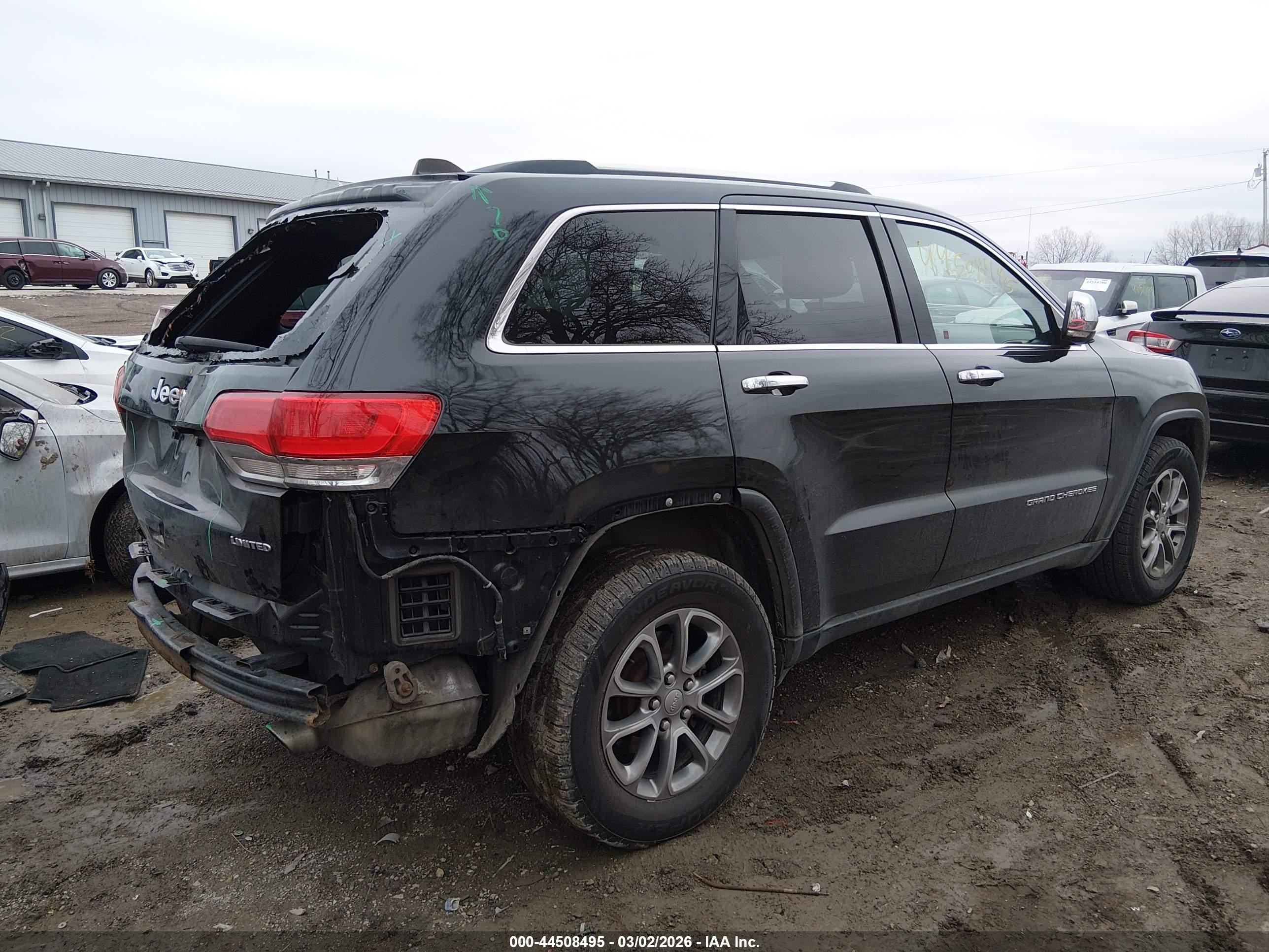 2014 Jeep Grand Cherokee Limited Black vin: 1C4RJFBG7EC510448