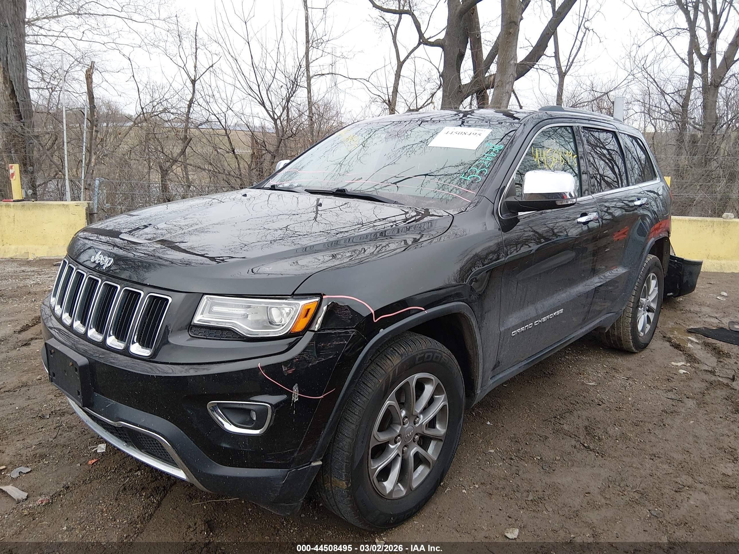 2014 Jeep Grand Cherokee Limited Black vin: 1C4RJFBG7EC510448