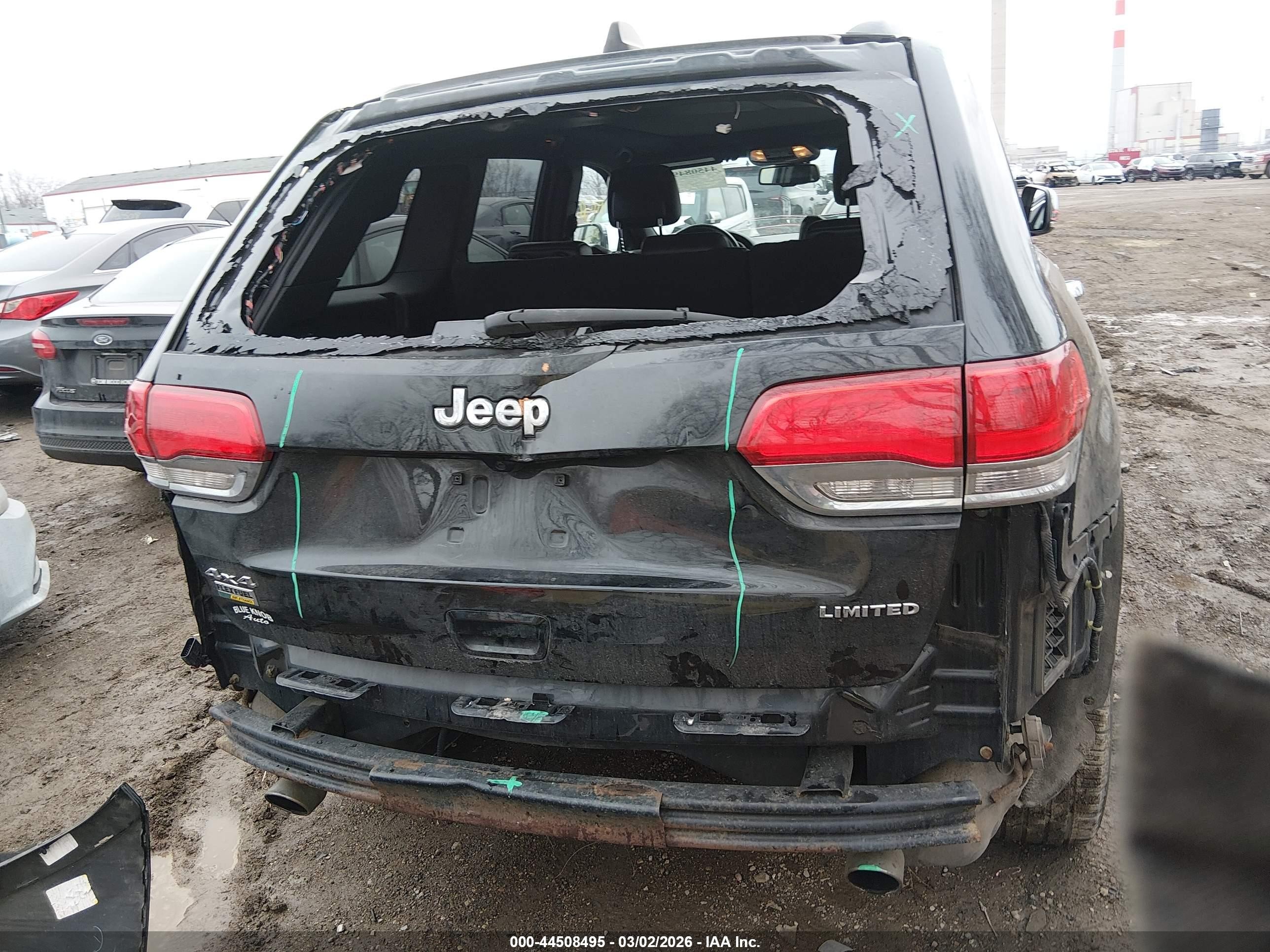 2014 Jeep Grand Cherokee Limited Black vin: 1C4RJFBG7EC510448