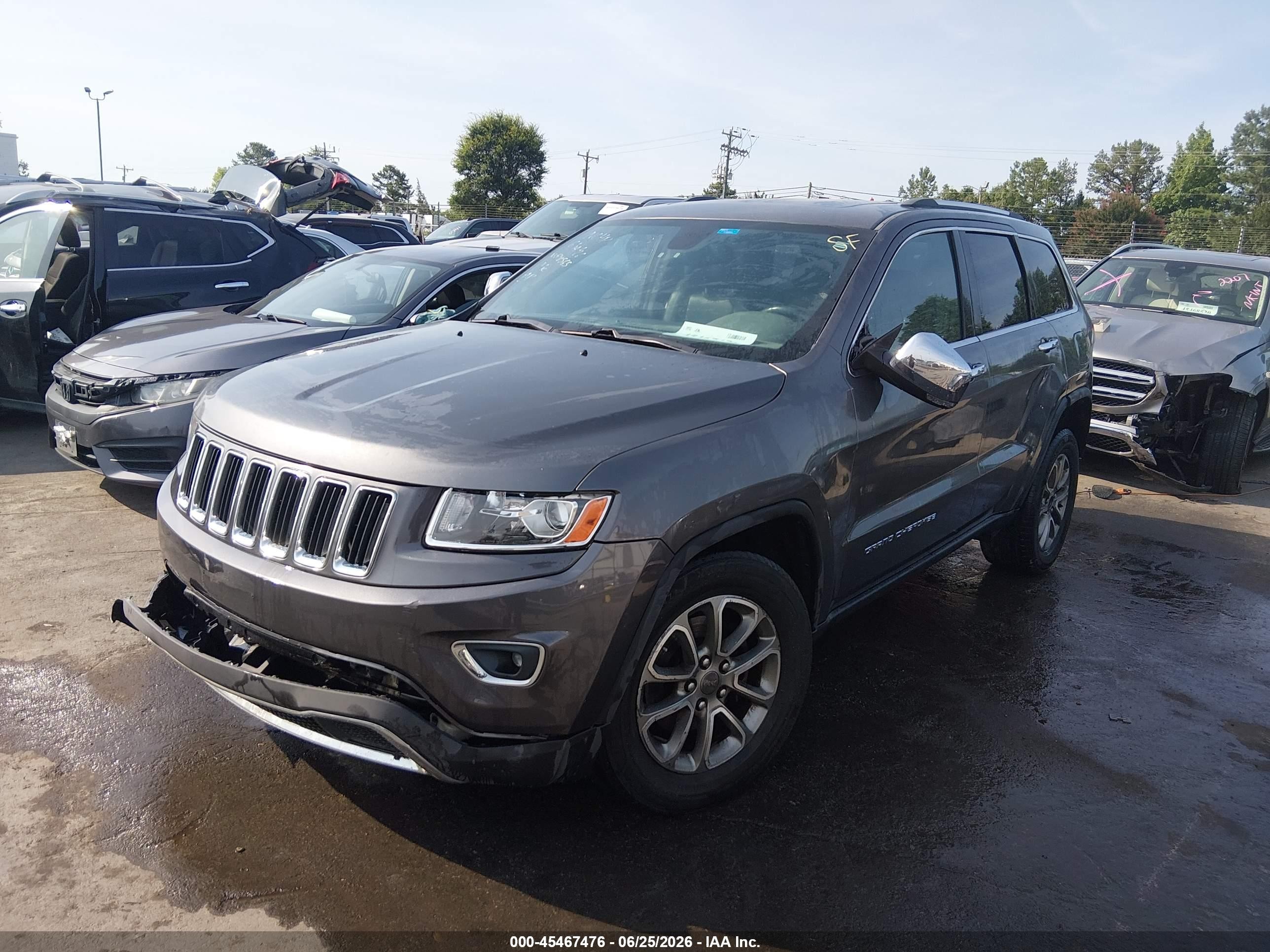 2014 Jeep Grand Cherokee Limited Gray vin: 1C4RJFBG7EC518565