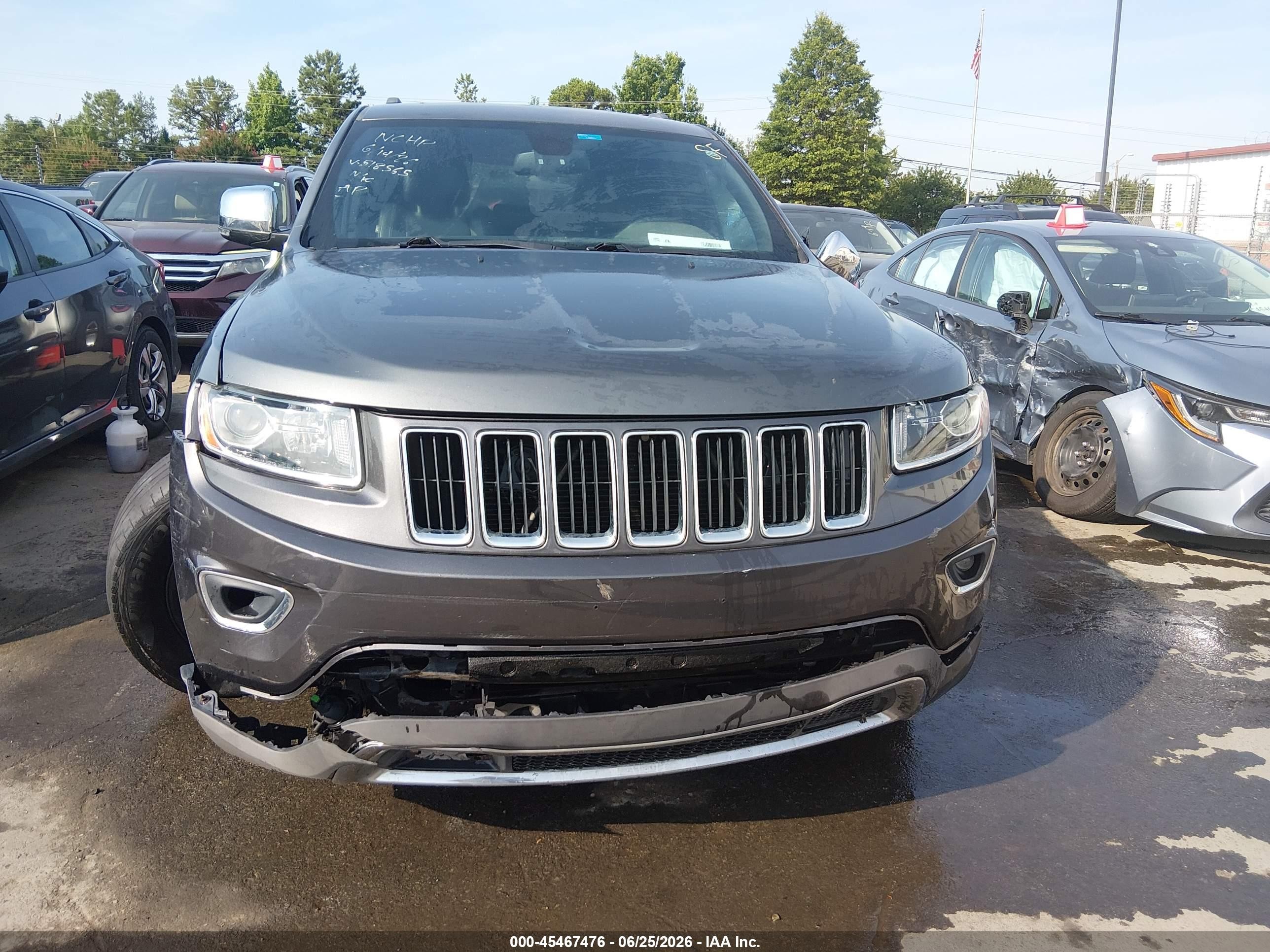 2014 Jeep Grand Cherokee Limited Gray vin: 1C4RJFBG7EC518565