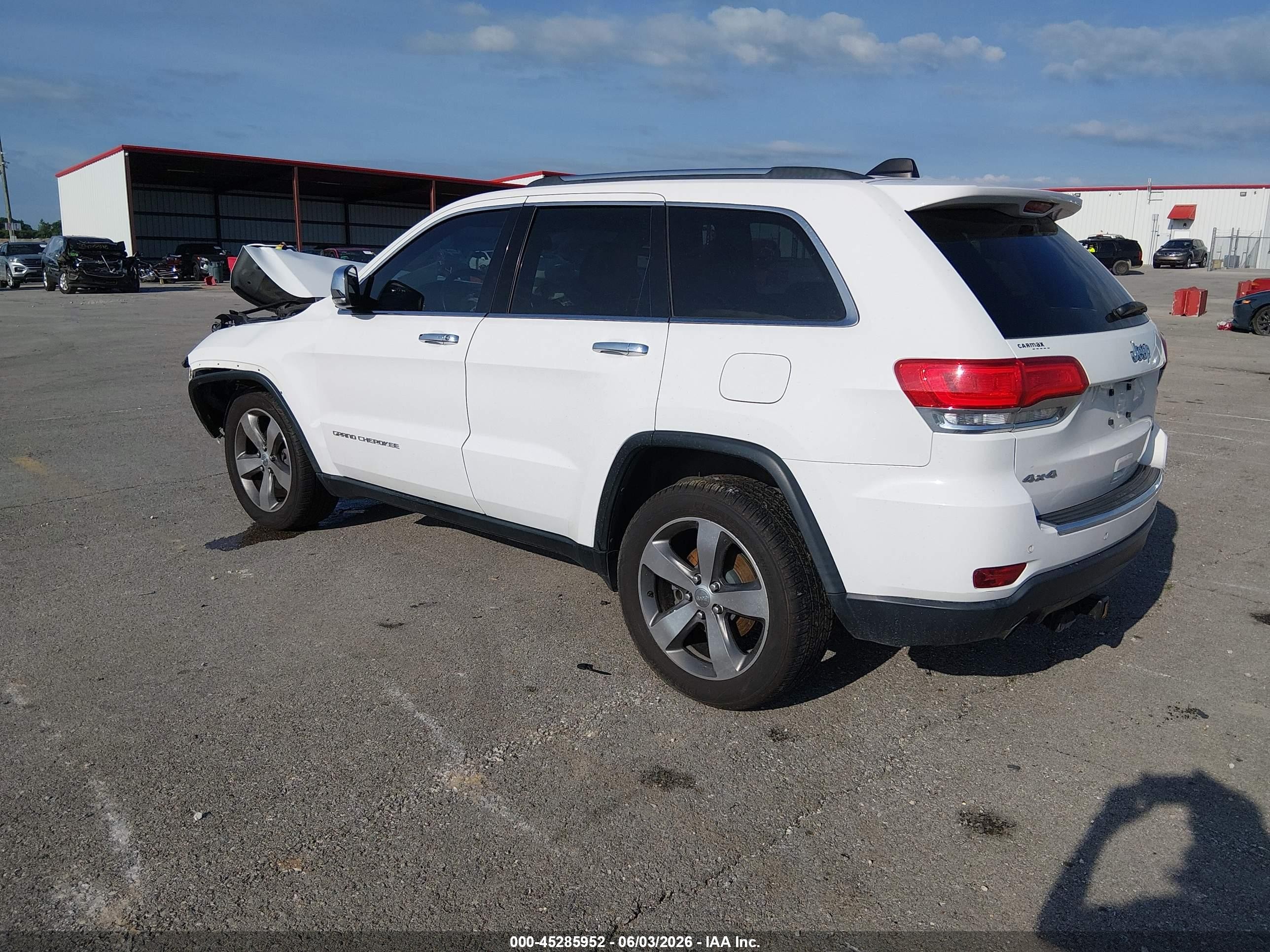 2014 Jeep Grand Cherokee Limited White vin: 1C4RJFBG7EC567216
