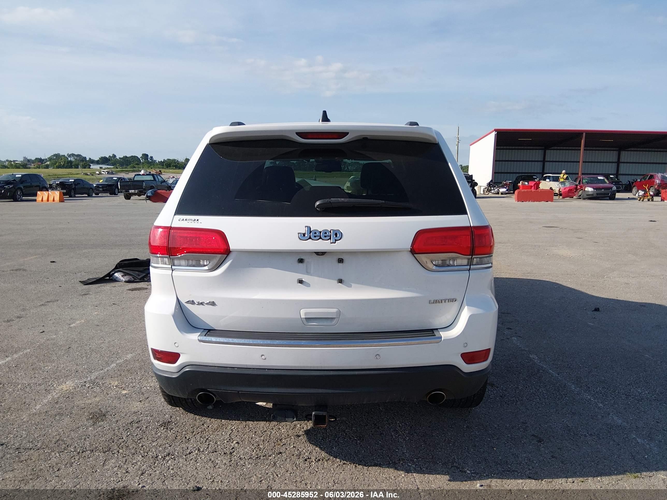 2014 Jeep Grand Cherokee Limited White vin: 1C4RJFBG7EC567216