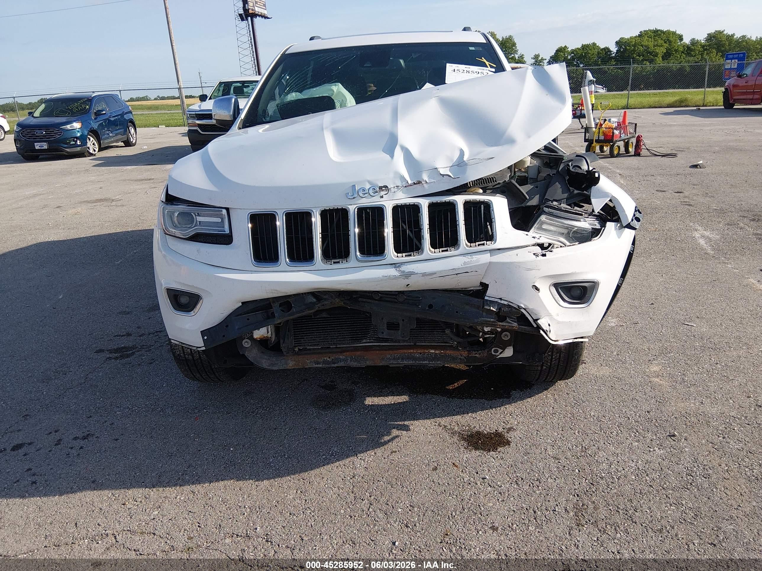 2014 Jeep Grand Cherokee Limited White vin: 1C4RJFBG7EC567216
