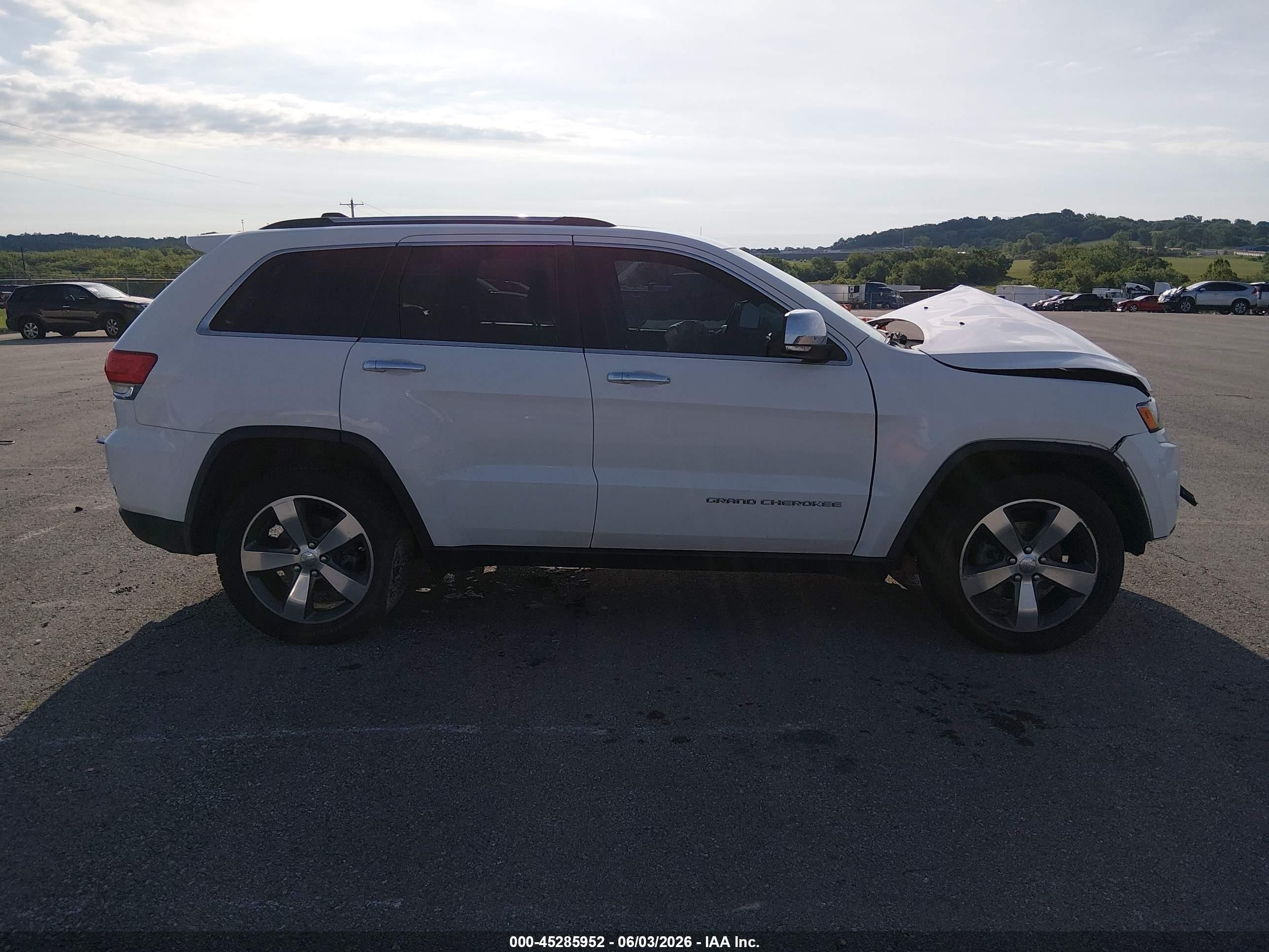 2014 Jeep Grand Cherokee Limited White vin: 1C4RJFBG7EC567216