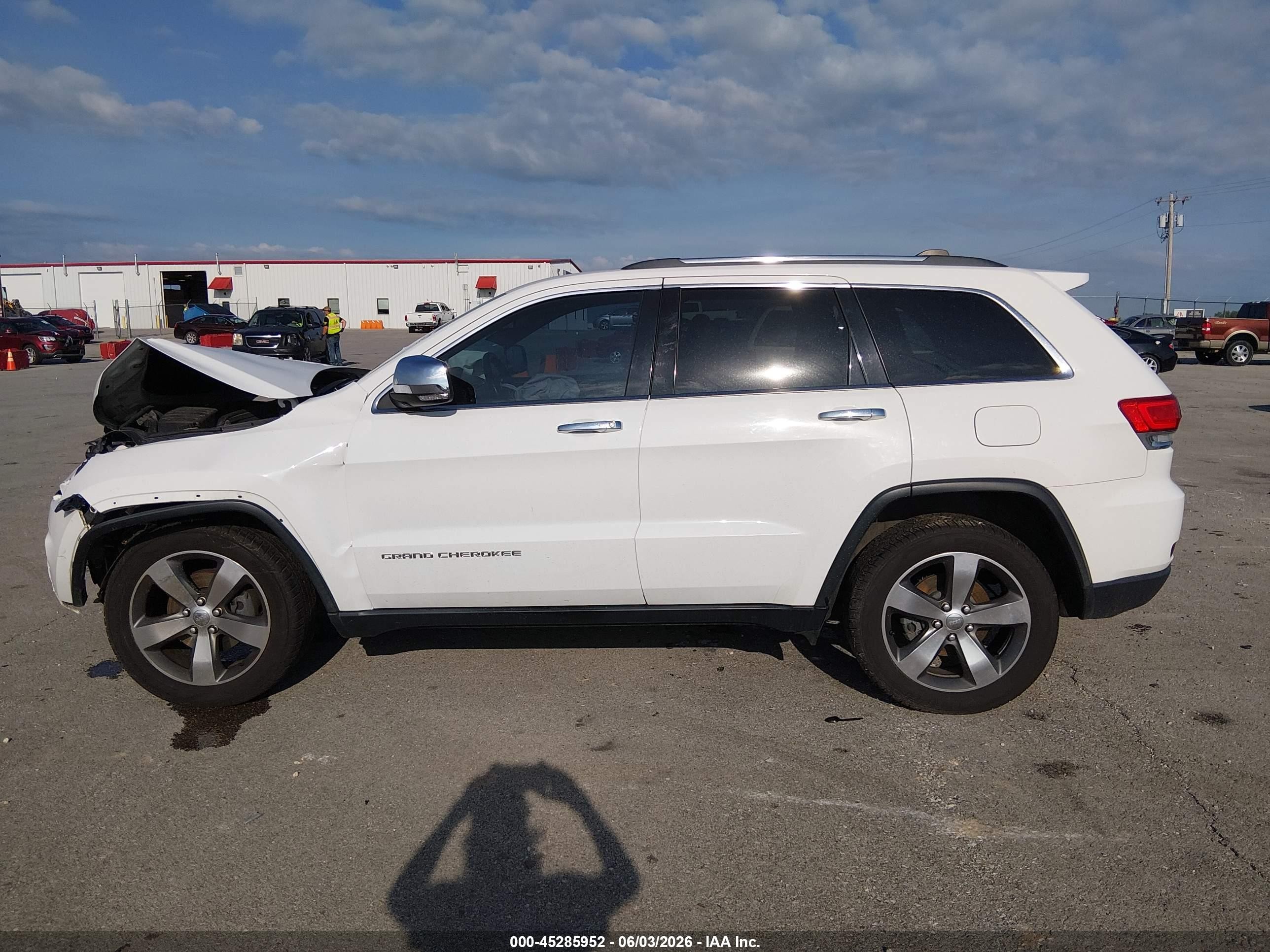 2014 Jeep Grand Cherokee Limited White vin: 1C4RJFBG7EC567216