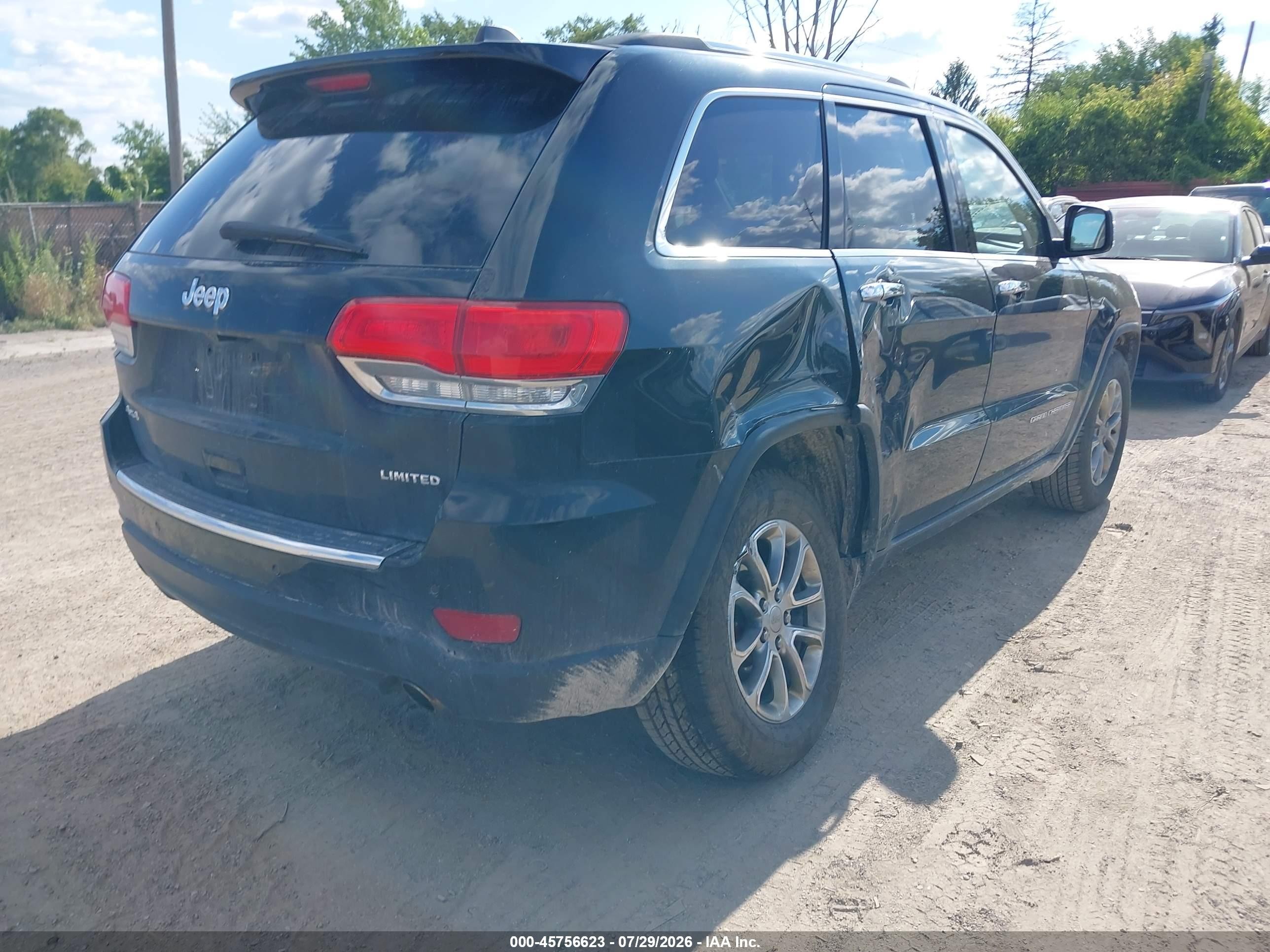 2014 Jeep Grand Cherokee Limited Black vin: 1C4RJFBG7EC579706