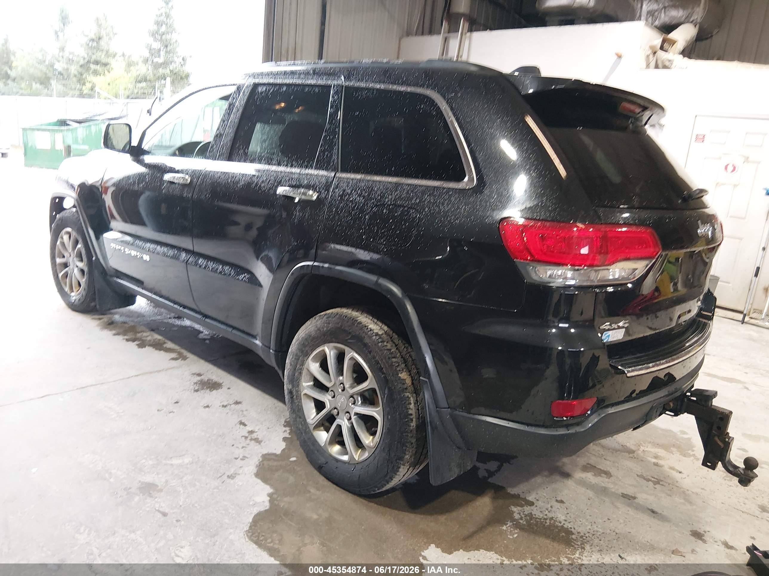 2015 Jeep Grand Cherokee Limited Black vin: 1C4RJFBG7FC100153