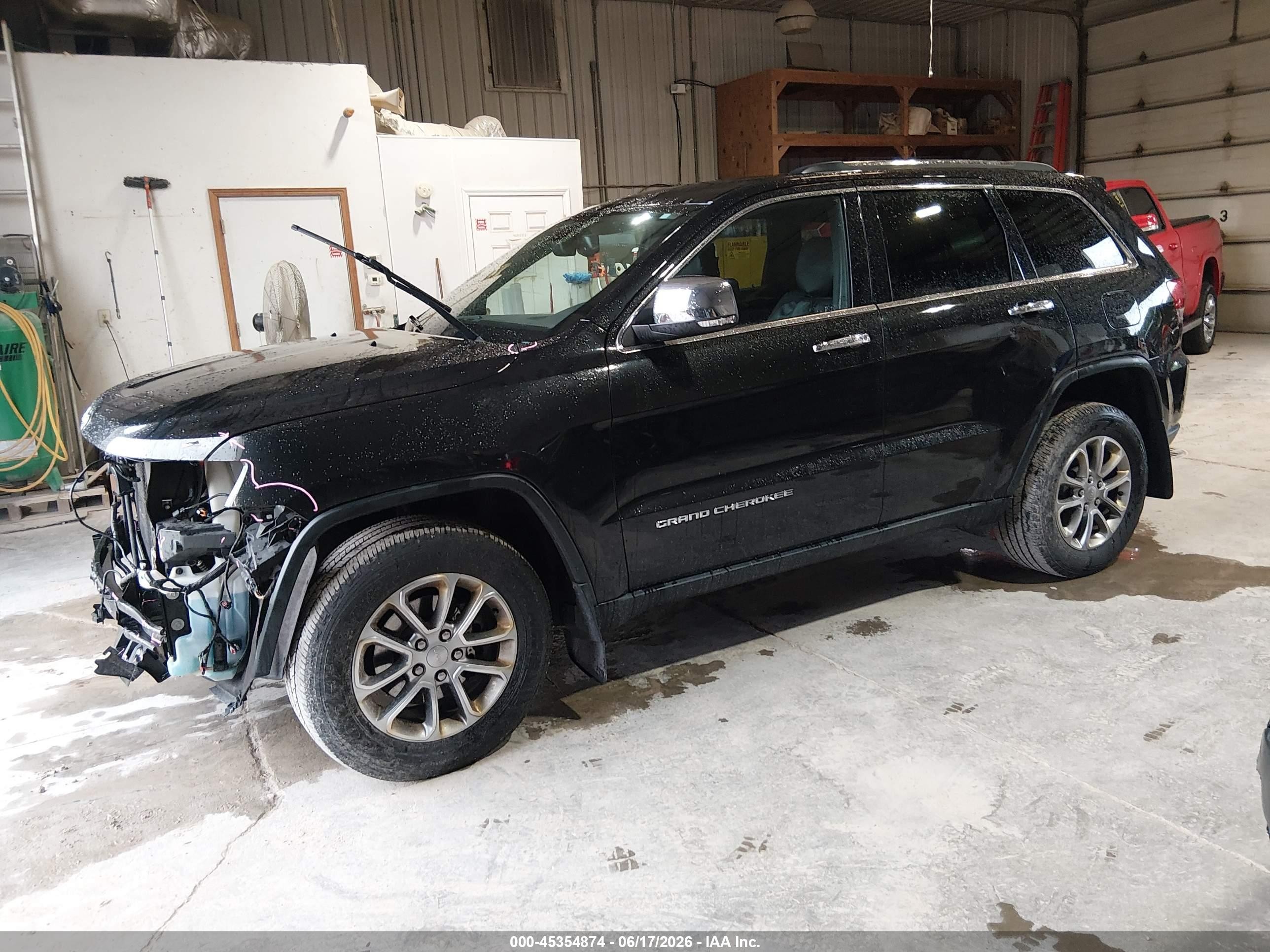 2015 Jeep Grand Cherokee Limited Black vin: 1C4RJFBG7FC100153