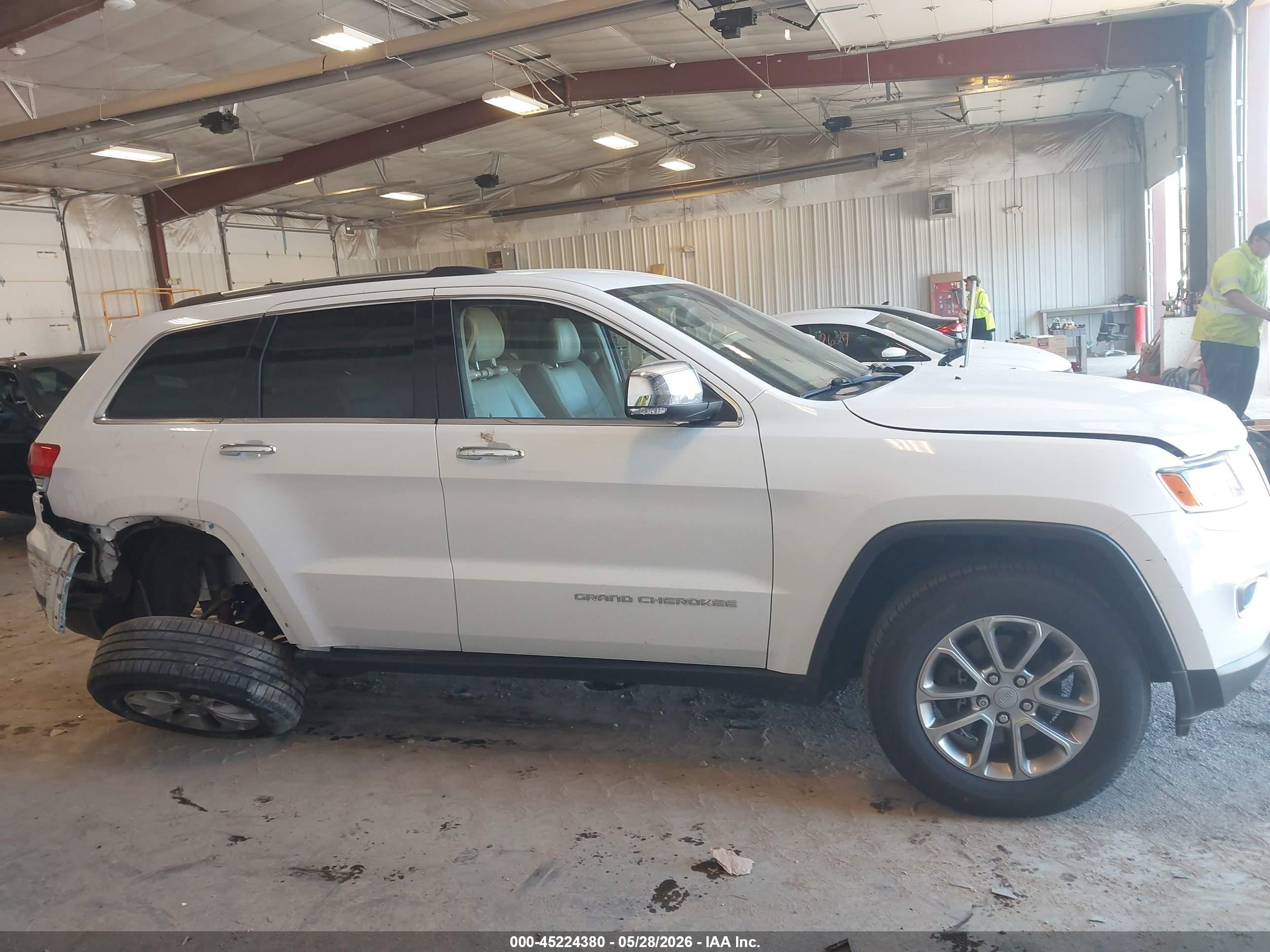 2015 Jeep Grand Cherokee Limited White vin: 1C4RJFBG7FC104025