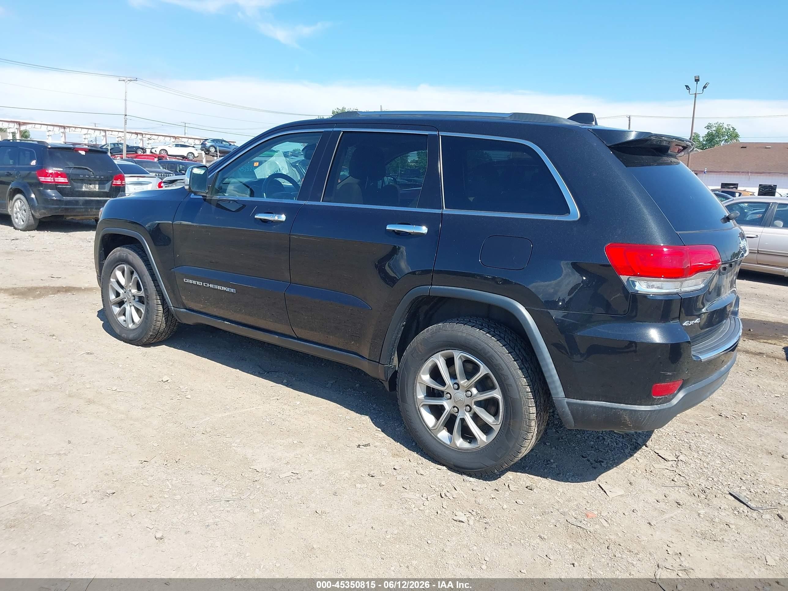 2015 Jeep Grand Cherokee Limited Black vin: 1C4RJFBG7FC168663