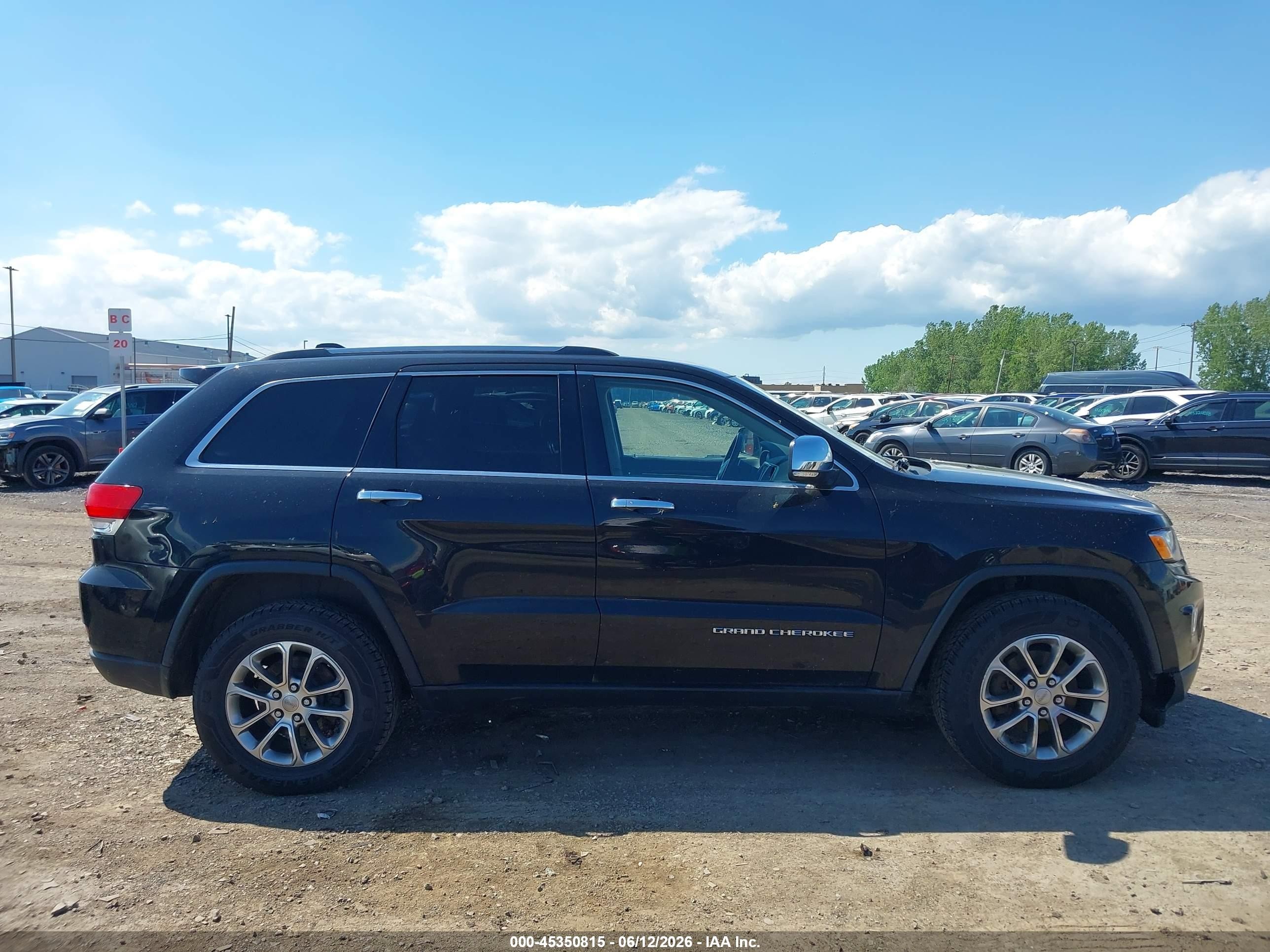 2015 Jeep Grand Cherokee Limited Black vin: 1C4RJFBG7FC168663