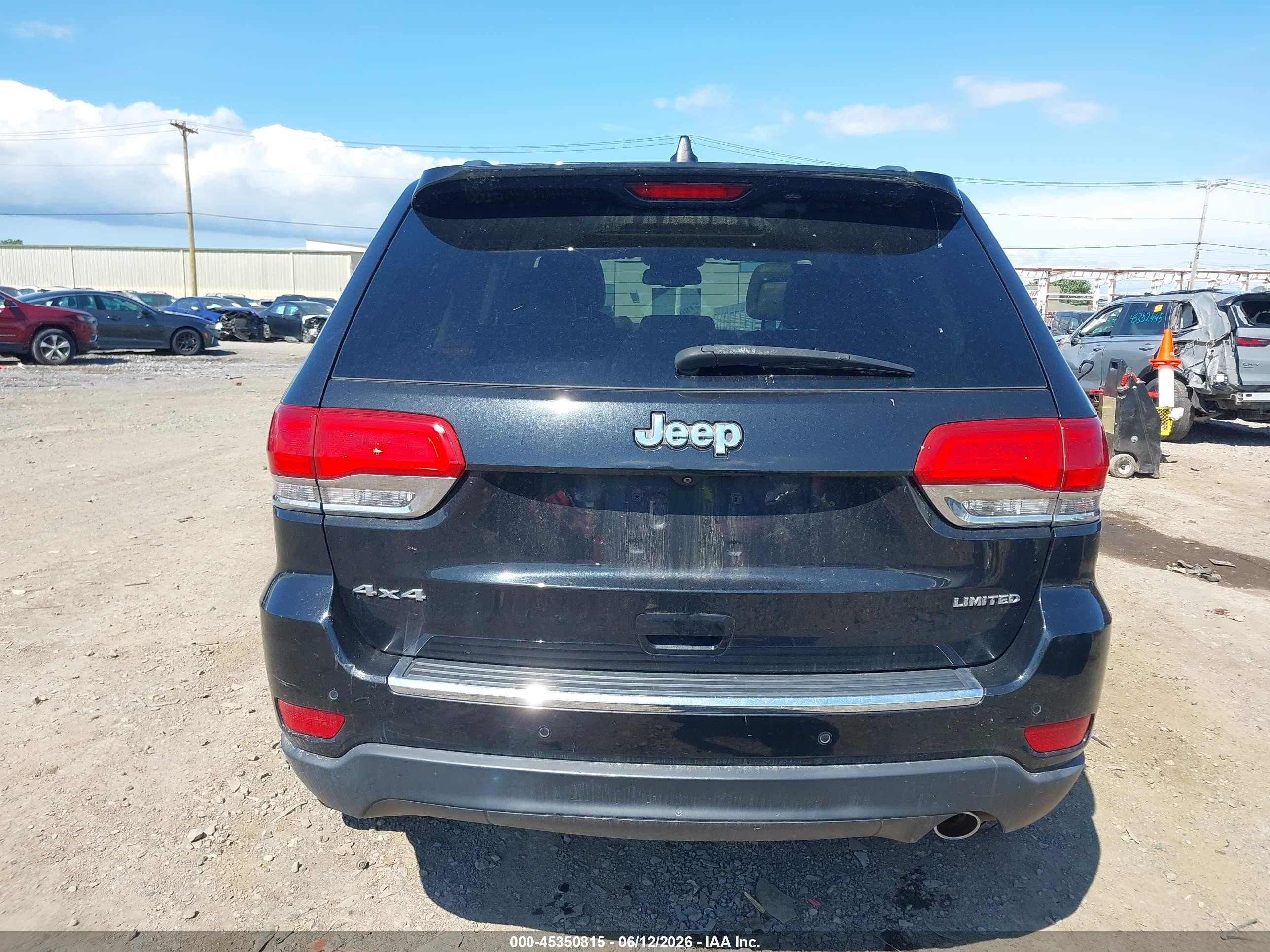 2015 Jeep Grand Cherokee Limited Black vin: 1C4RJFBG7FC168663