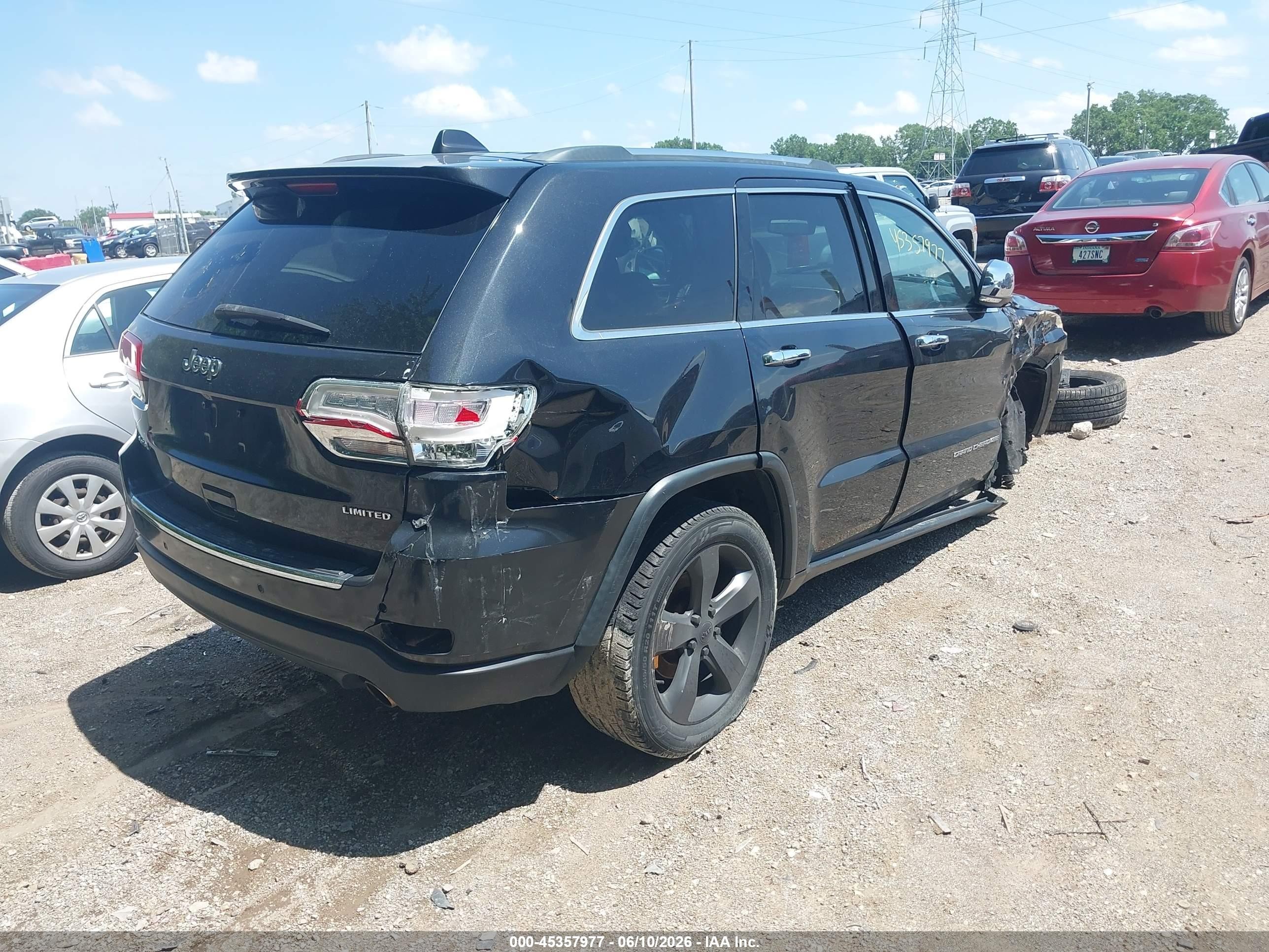2015 Jeep Grand Cherokee Limited Black vin: 1C4RJFBG7FC179033