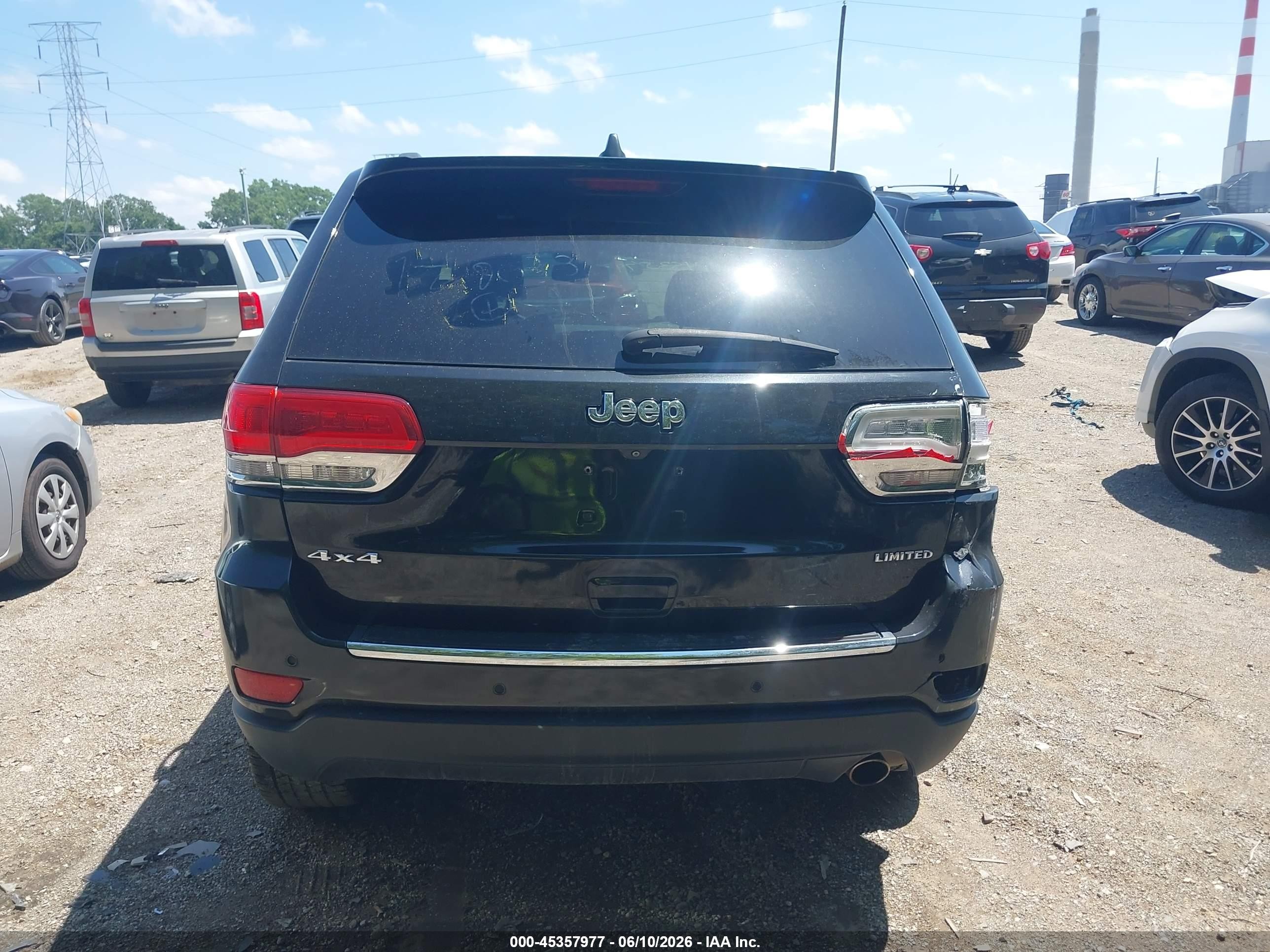 2015 Jeep Grand Cherokee Limited Black vin: 1C4RJFBG7FC179033