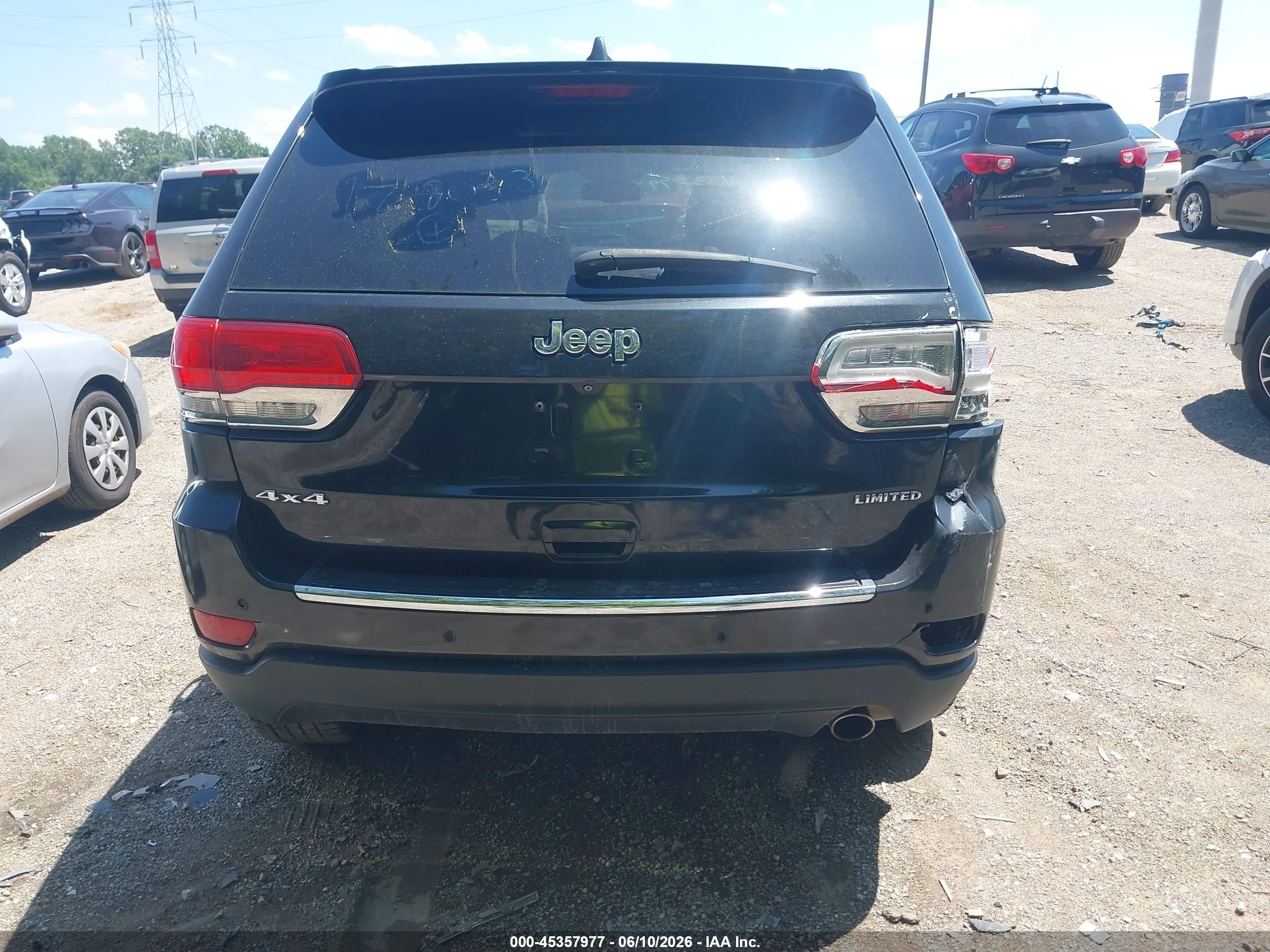 2015 Jeep Grand Cherokee Limited Black vin: 1C4RJFBG7FC179033