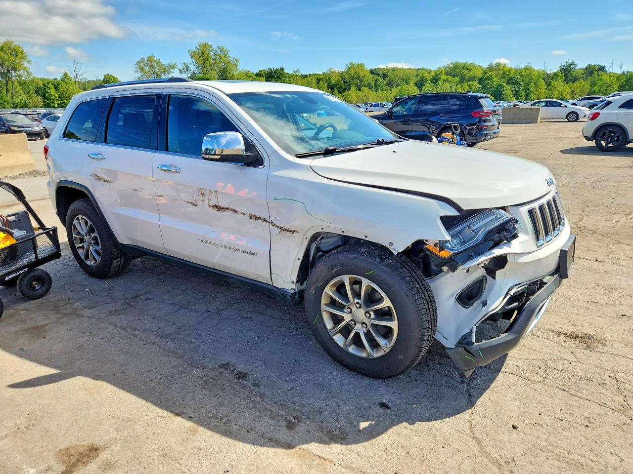 2015 Jeep Grand Cherokee Limited White vin: 1C4RJFBG7FC215321