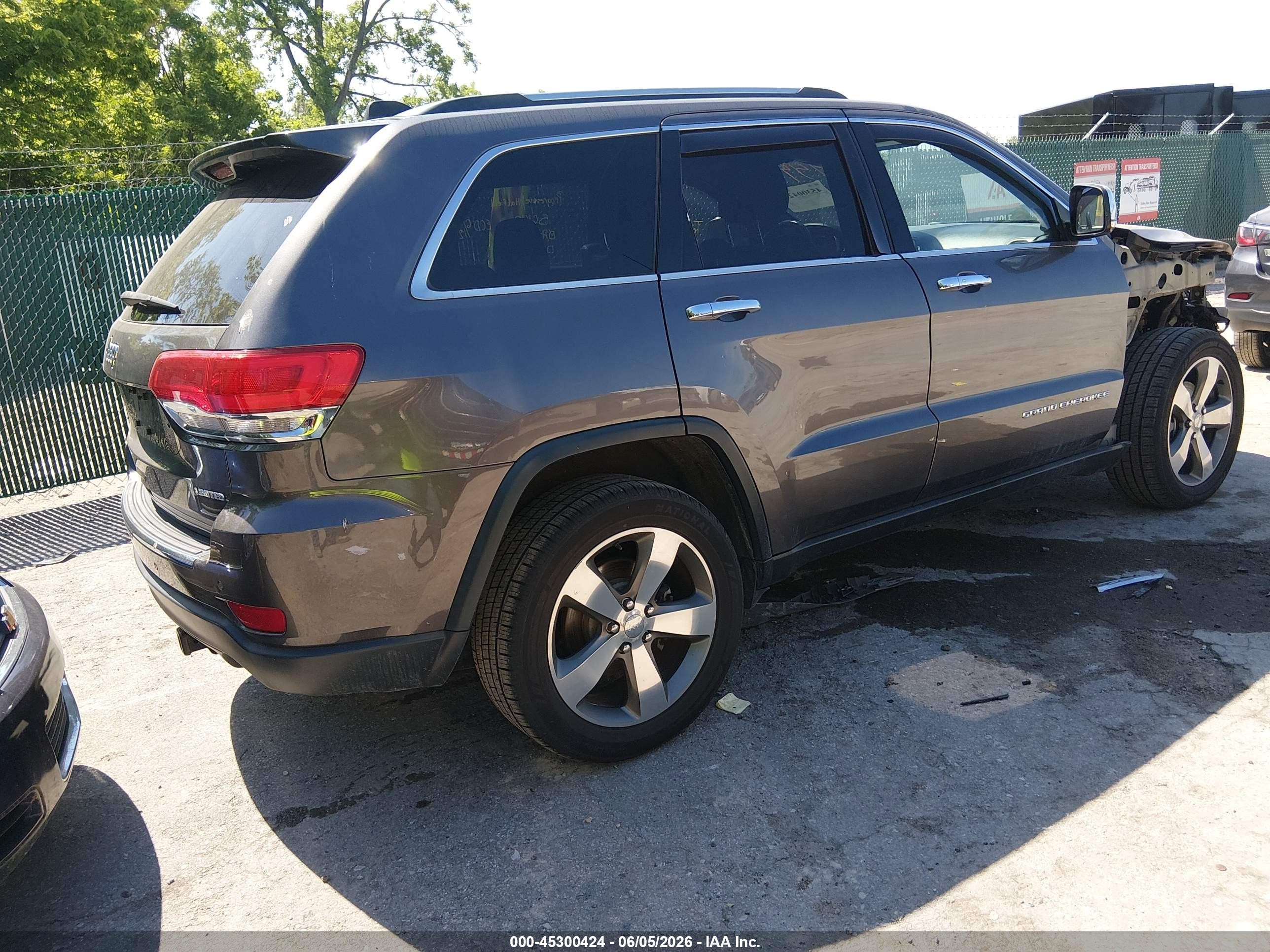 2015 Jeep Grand Cherokee Limited Light Blue vin: 1C4RJFBG7FC606355