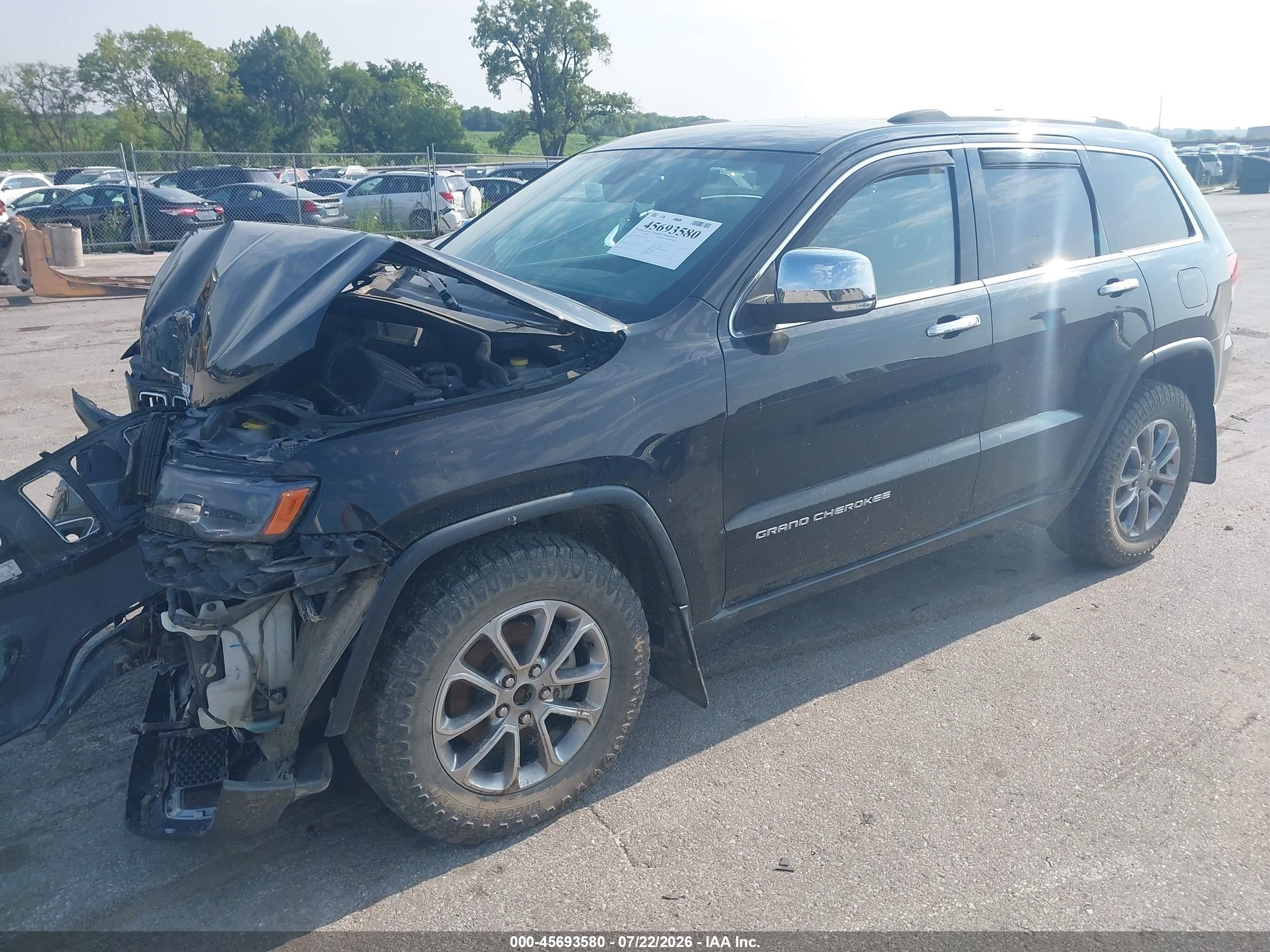 2015 Jeep Grand Cherokee Limited Черный vin: 1C4RJFBG7FC609515