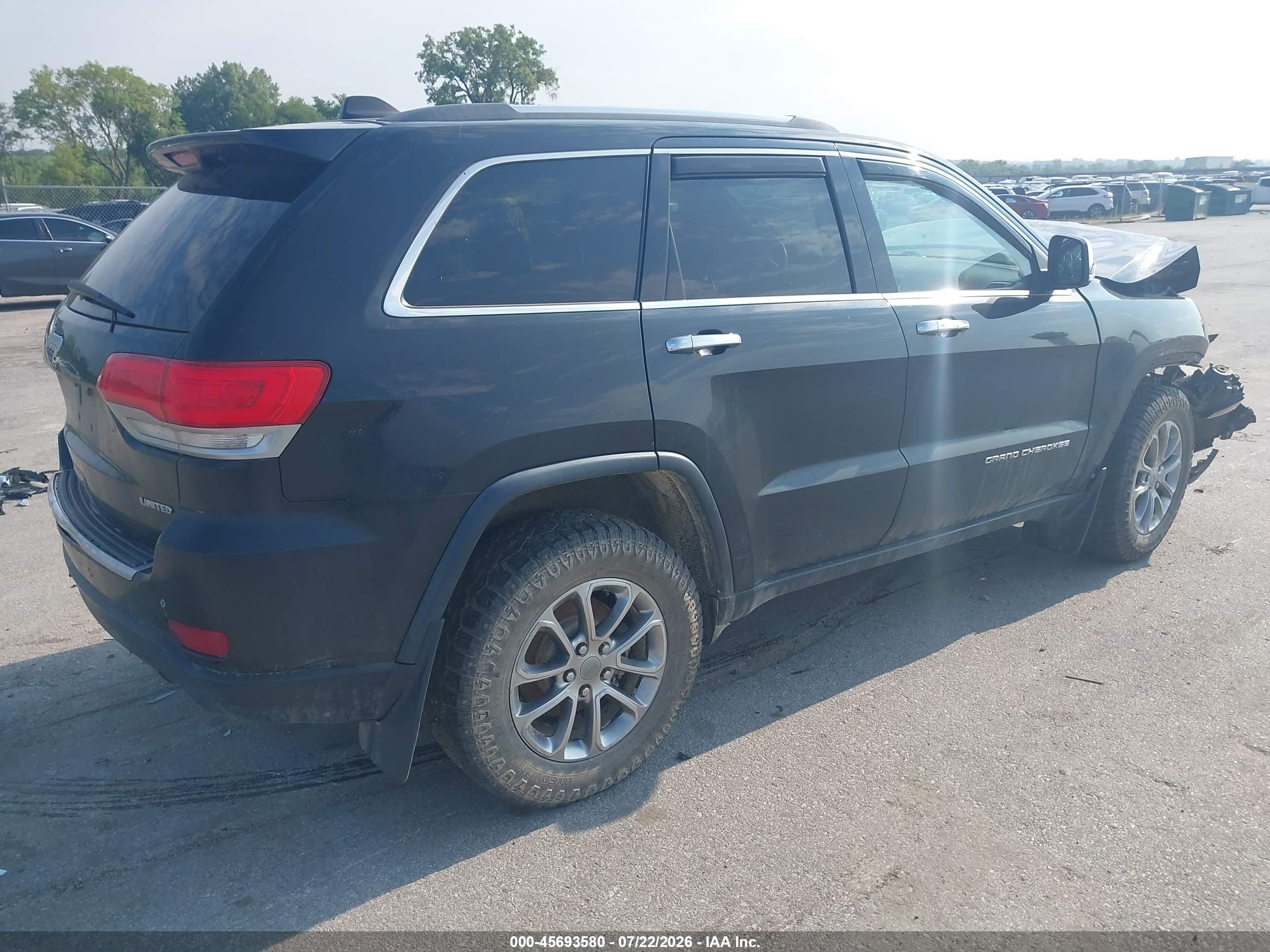 2015 Jeep Grand Cherokee Limited Черный vin: 1C4RJFBG7FC609515
