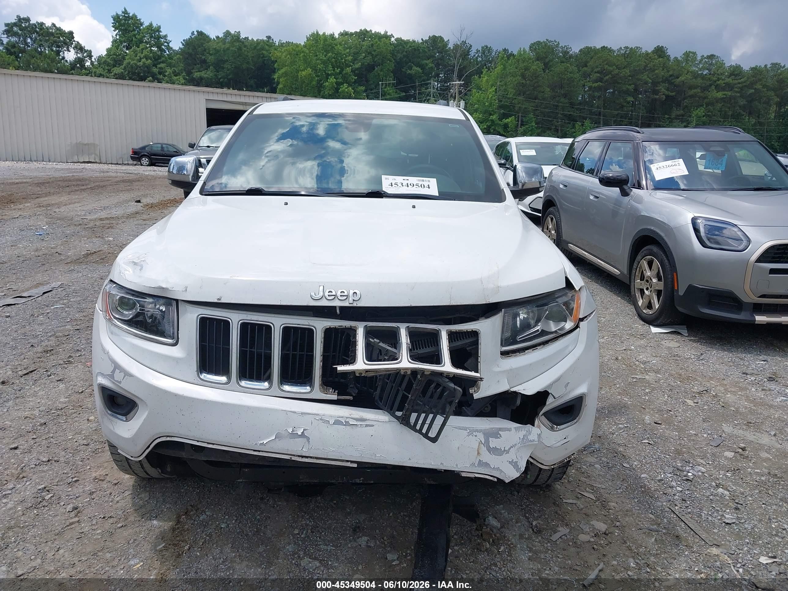 2015 Jeep Grand Cherokee Limited White vin: 1C4RJFBG7FC698163