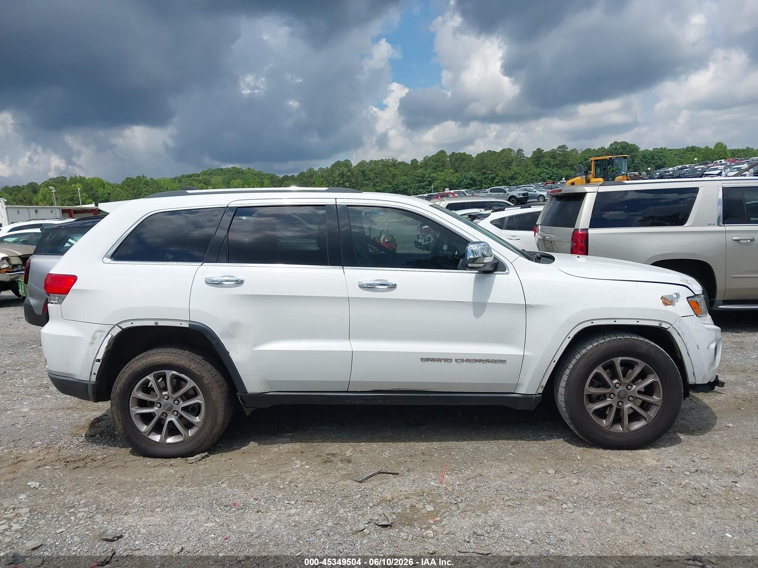 2015 Jeep Grand Cherokee Limited White vin: 1C4RJFBG7FC698163