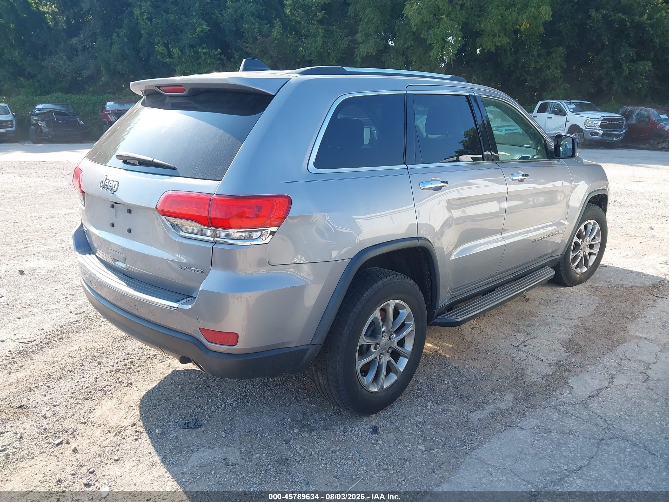 2015 Jeep Grand Cherokee Limited Silver vin: 1C4RJFBG7FC717407