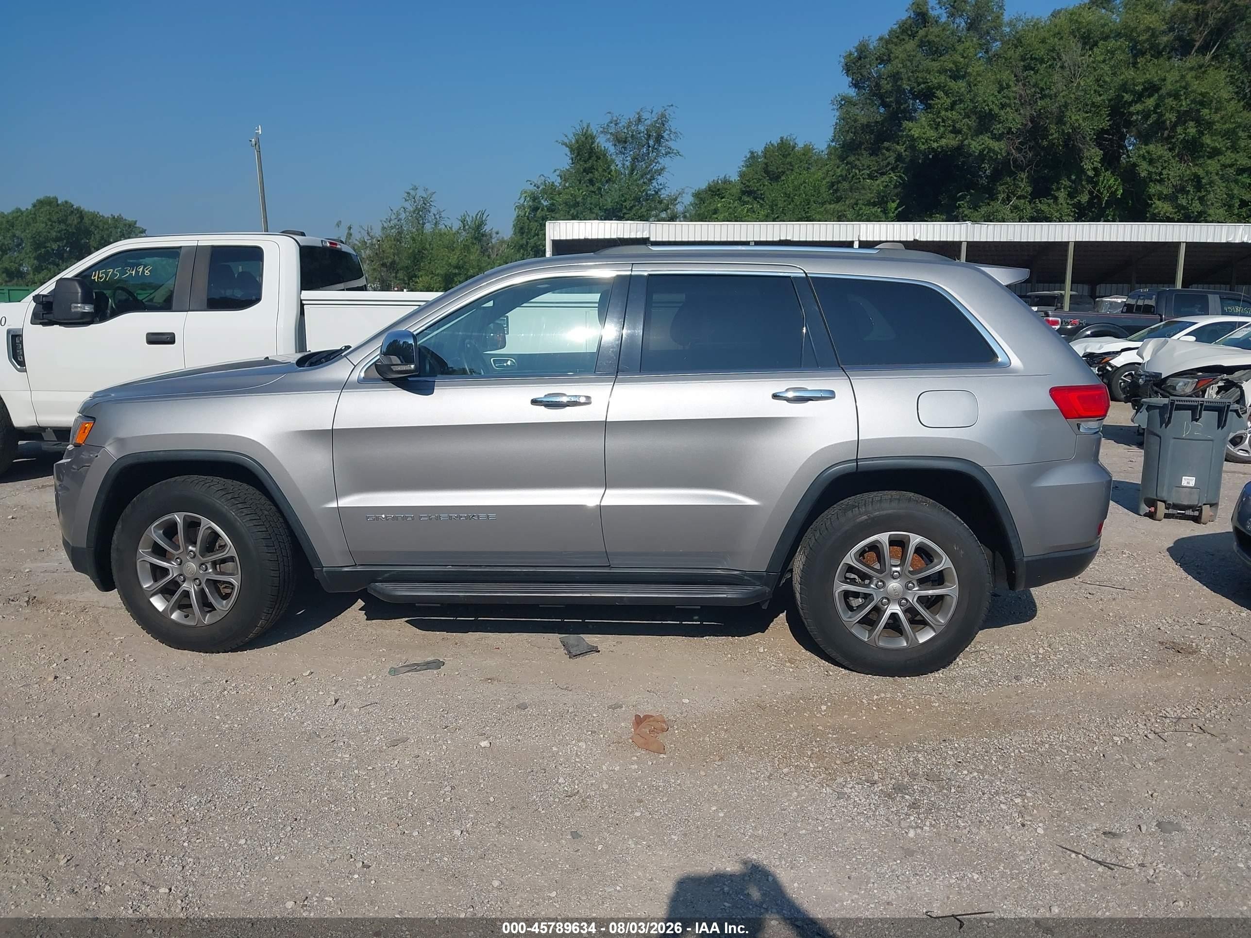 2015 Jeep Grand Cherokee Limited Silver vin: 1C4RJFBG7FC717407