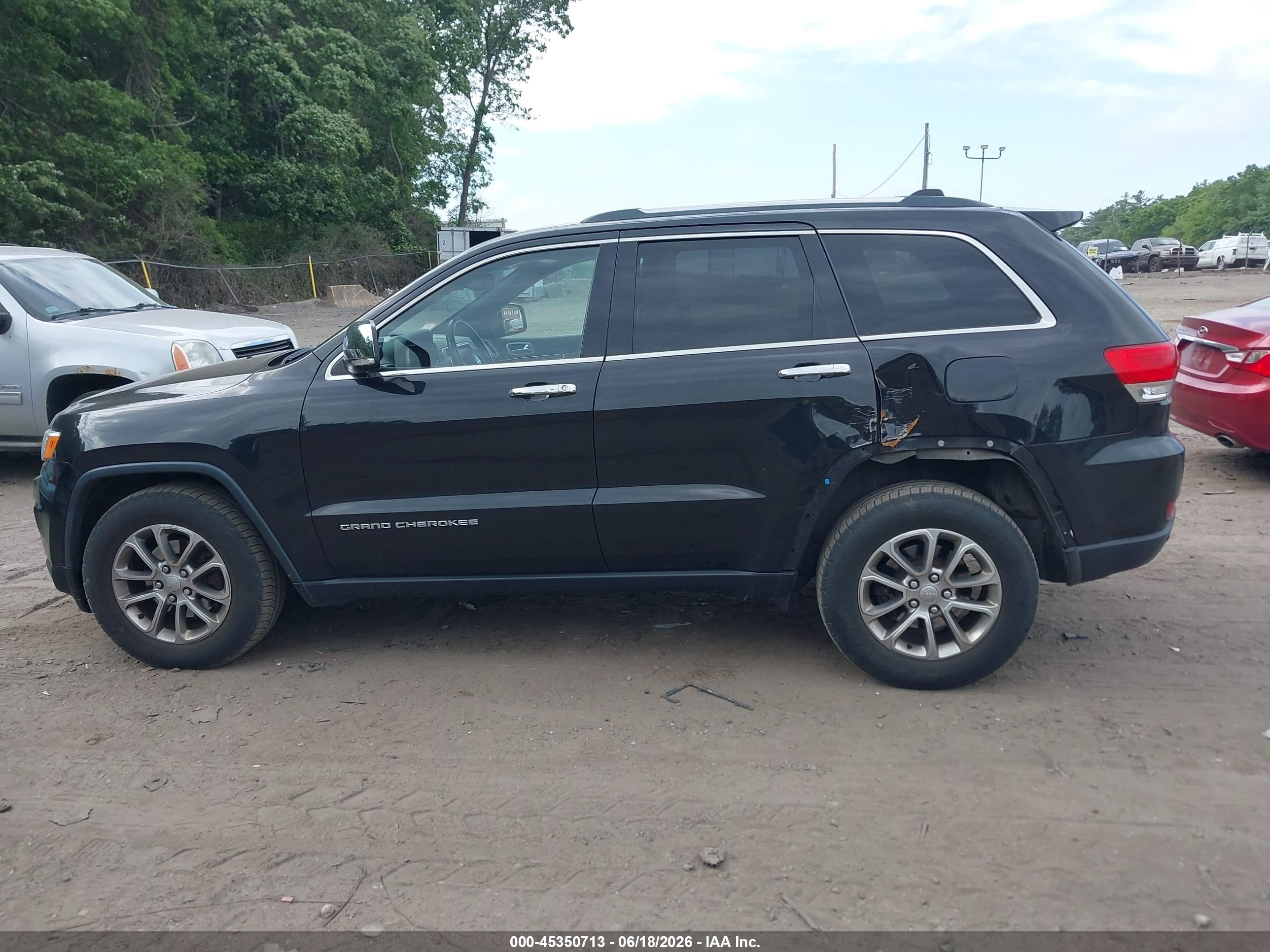 2015 Jeep Grand Cherokee Limited Black vin: 1C4RJFBG7FC726141