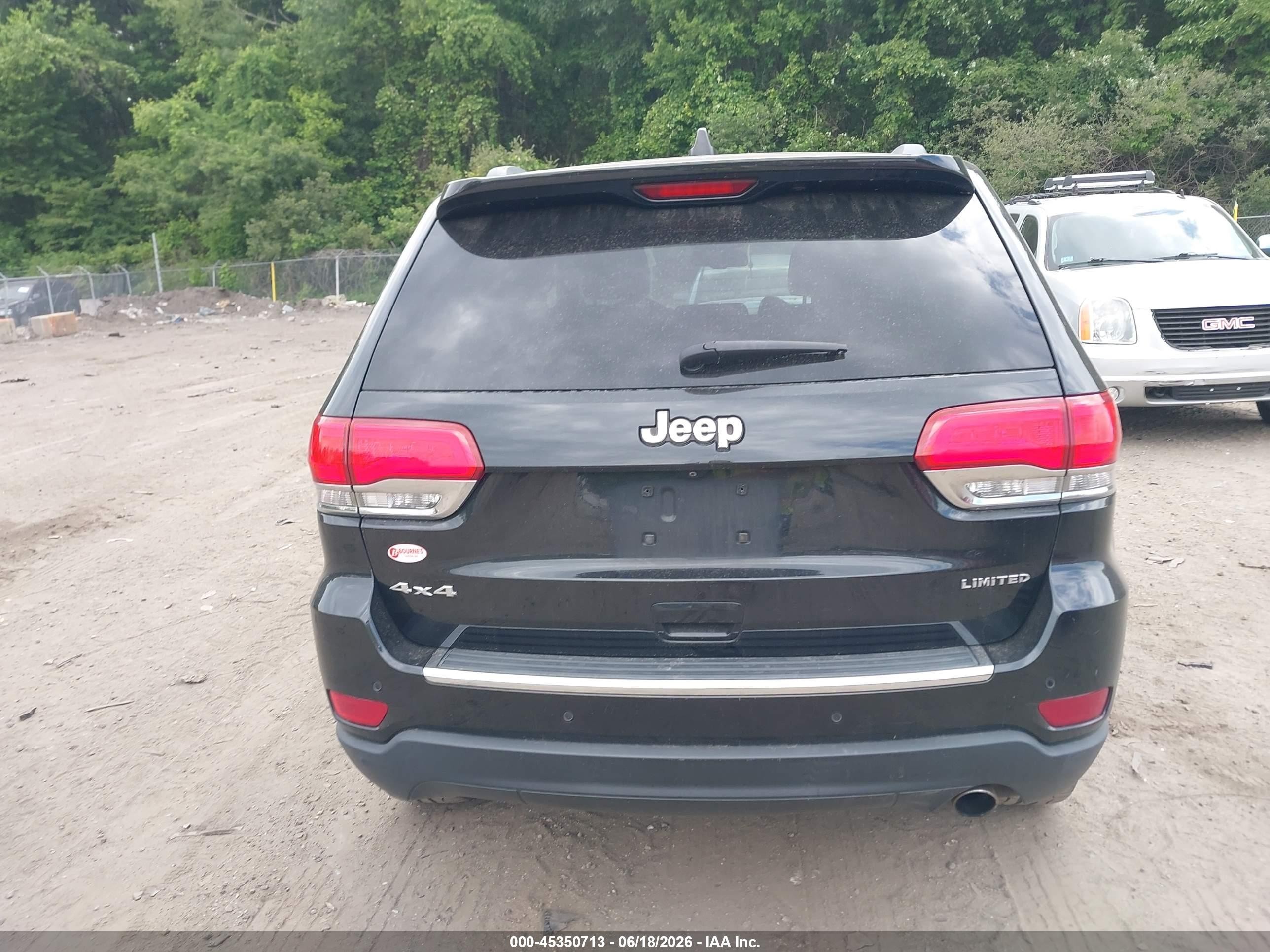 2015 Jeep Grand Cherokee Limited Black vin: 1C4RJFBG7FC726141