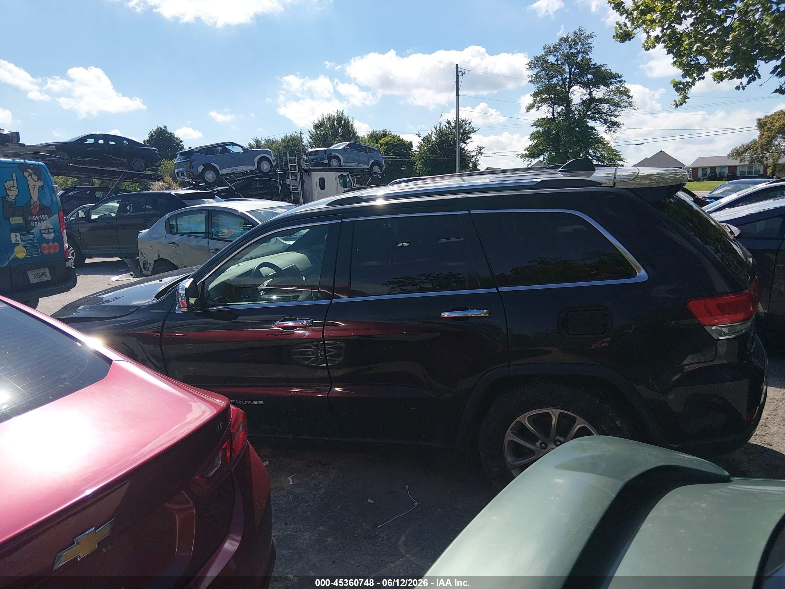 2015 Jeep Grand Cherokee Limited Black vin: 1C4RJFBG7FC747989