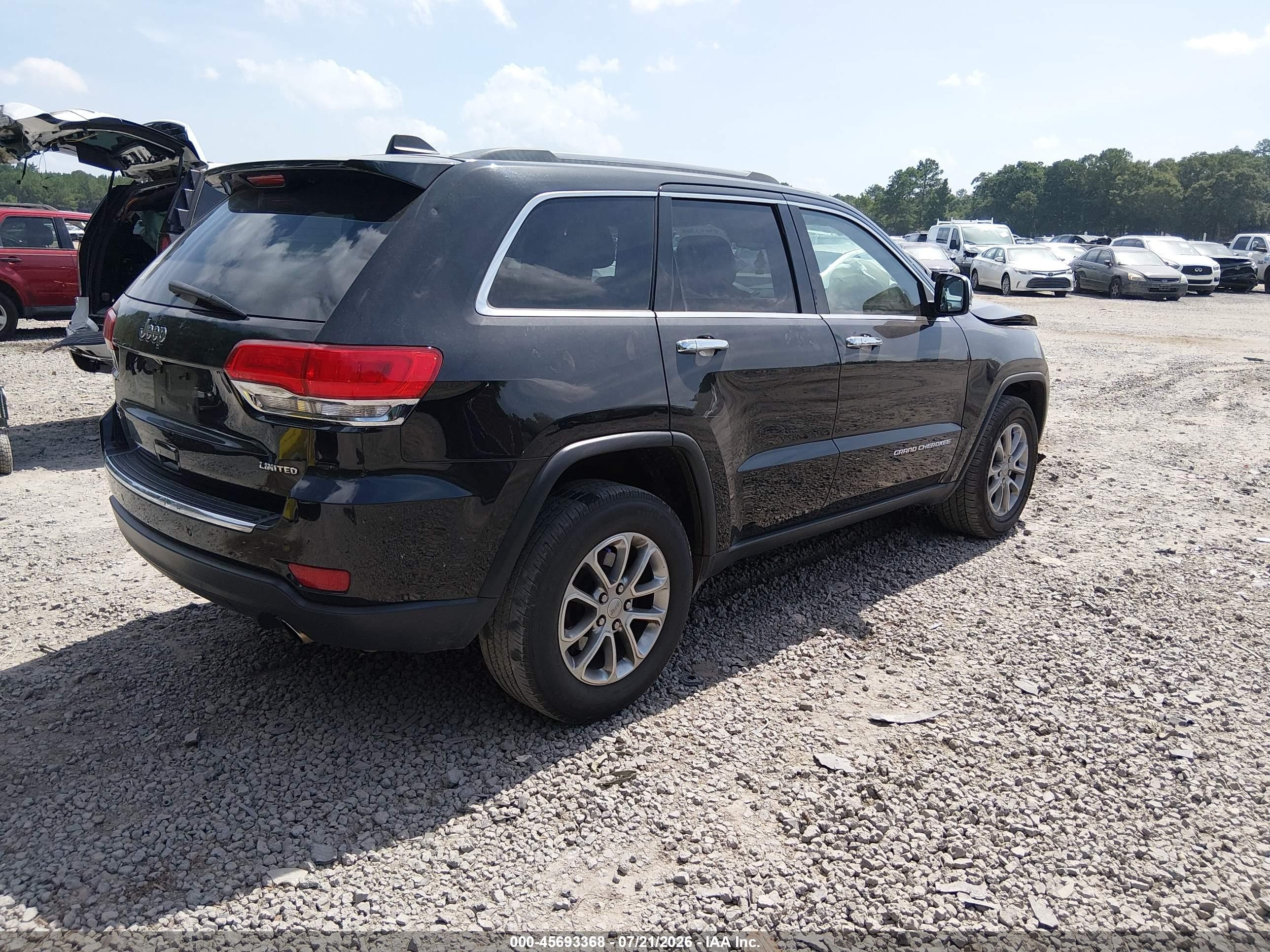 2015 Jeep Grand Cherokee Limited Black vin: 1C4RJFBG7FC759074
