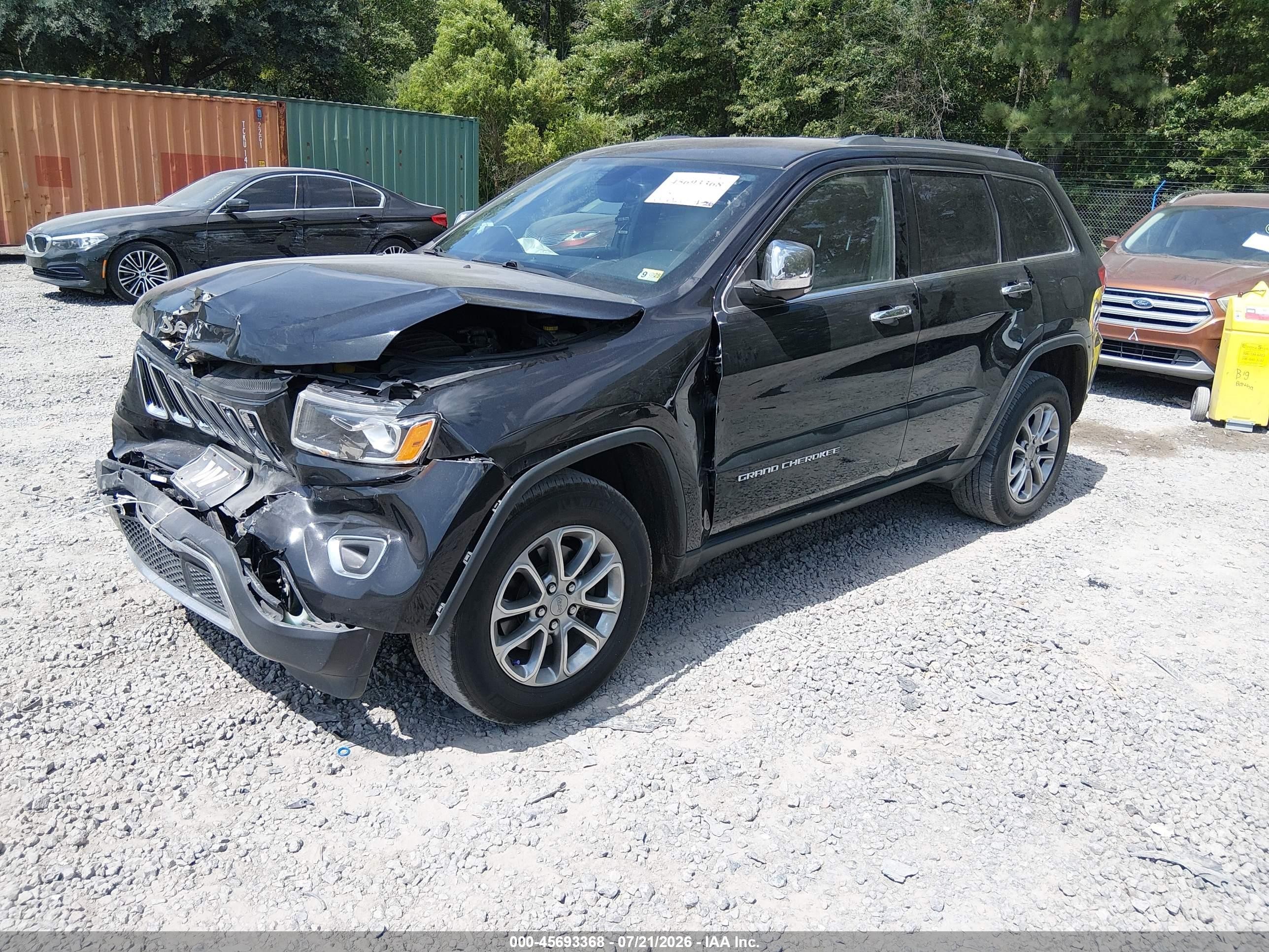 2015 Jeep Grand Cherokee Limited Black vin: 1C4RJFBG7FC759074