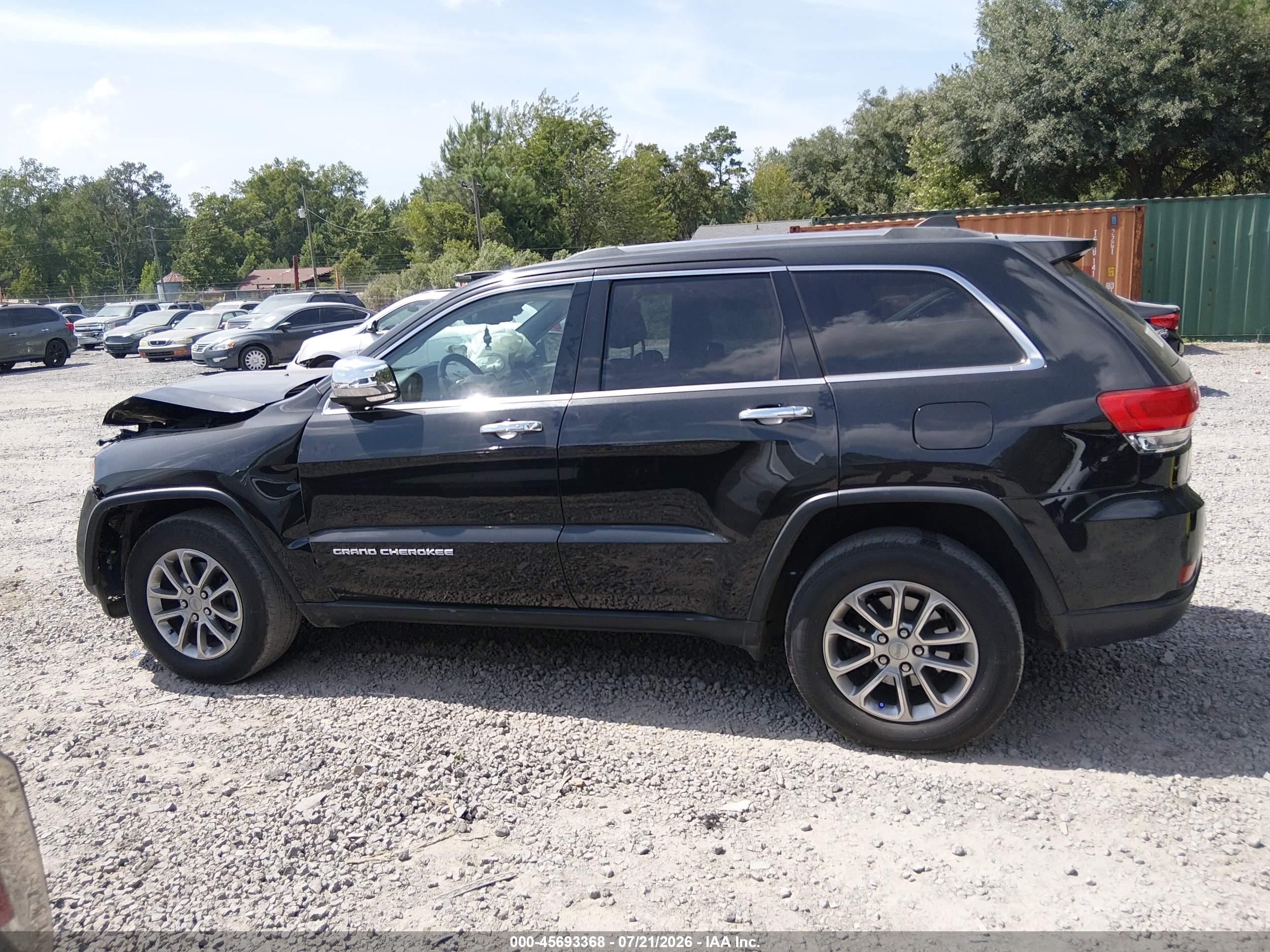 2015 Jeep Grand Cherokee Limited Black vin: 1C4RJFBG7FC759074