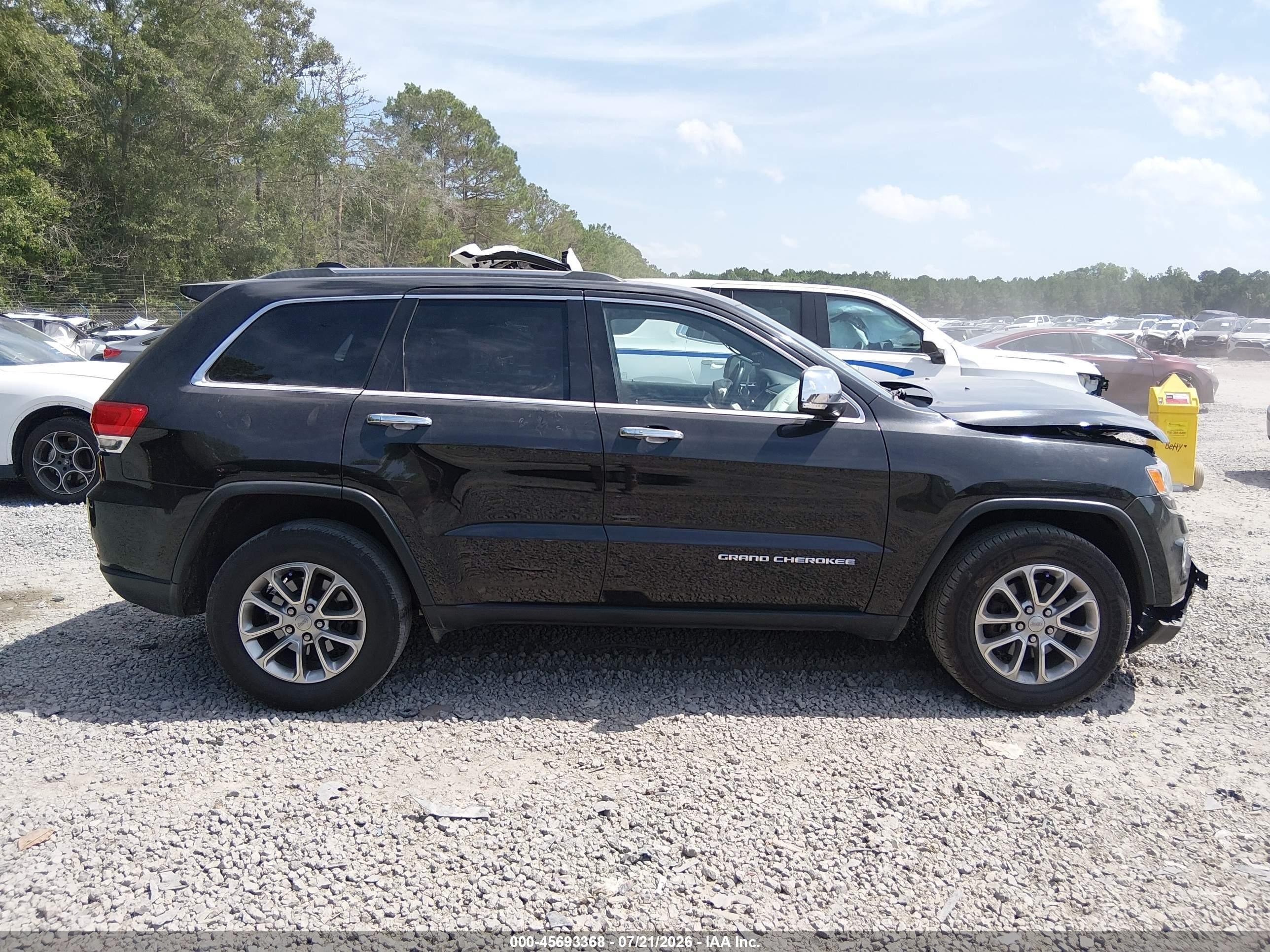 2015 Jeep Grand Cherokee Limited Black vin: 1C4RJFBG7FC759074