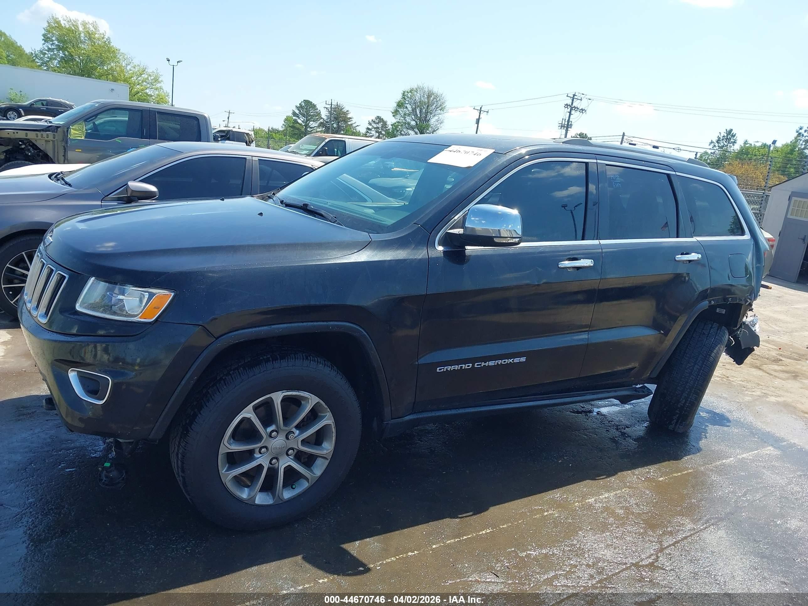 2015 Jeep Grand Cherokee Limited Black vin: 1C4RJFBG7FC762685