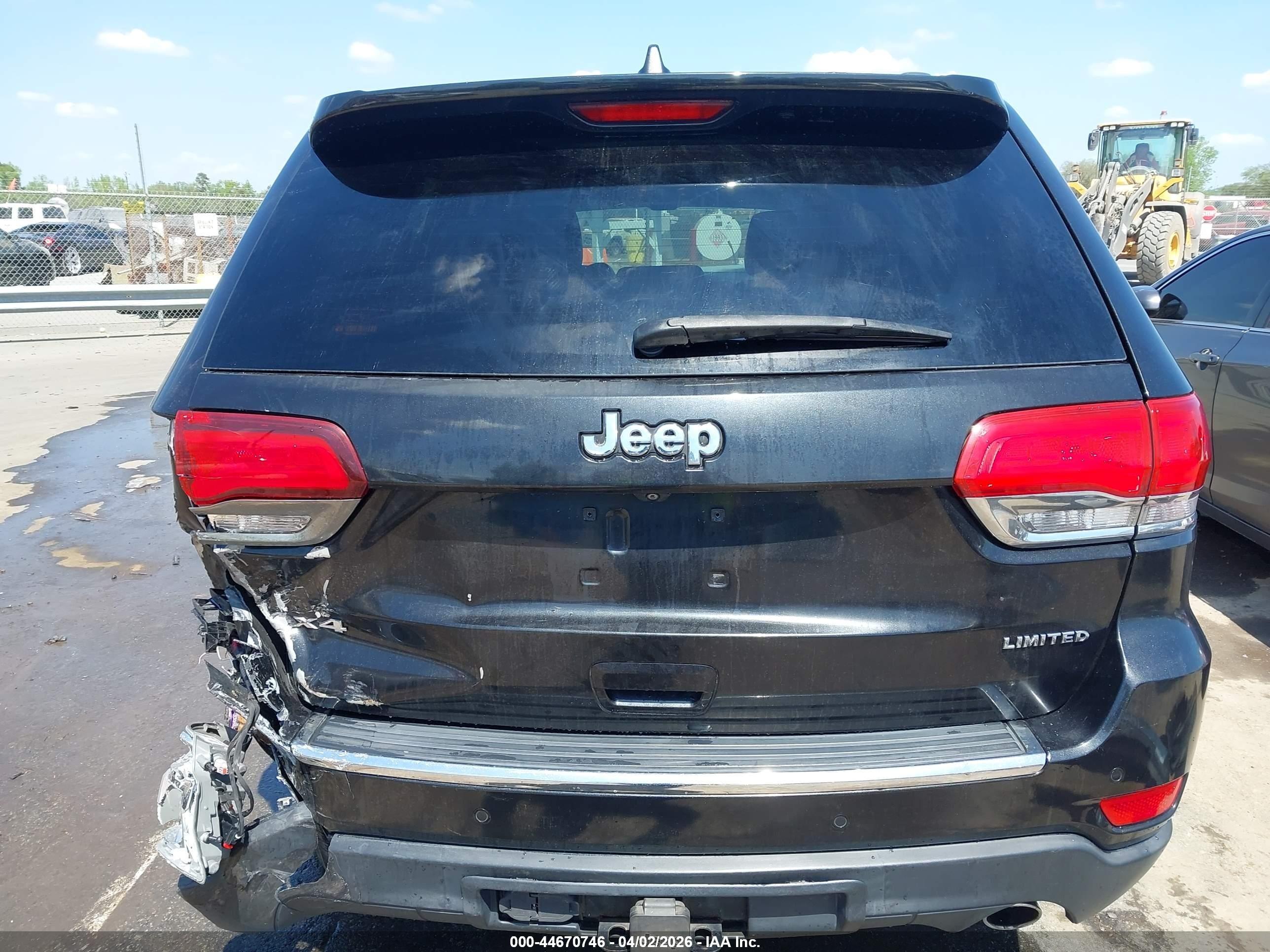 2015 Jeep Grand Cherokee Limited Black vin: 1C4RJFBG7FC762685