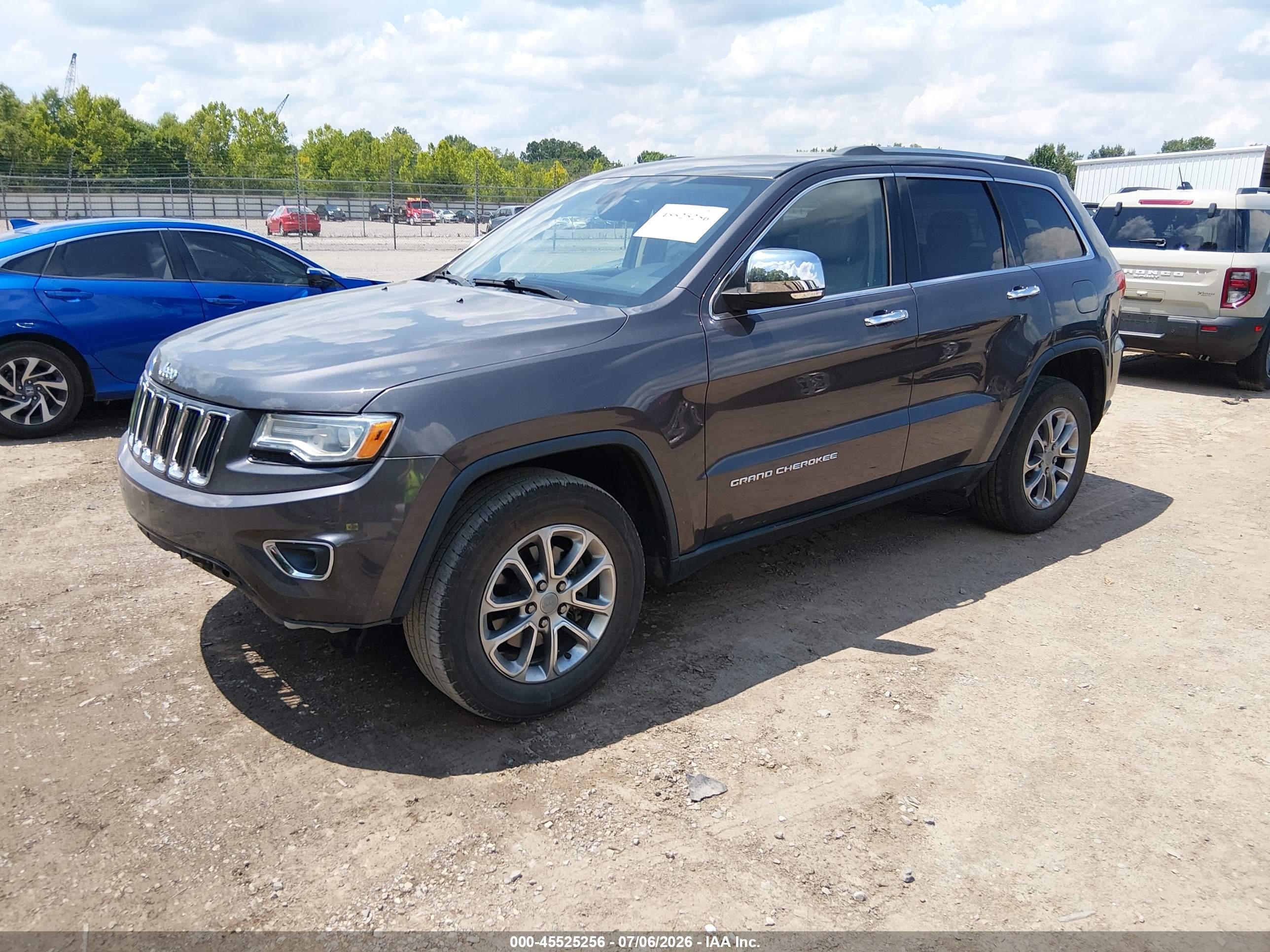 2015 Jeep Grand Cherokee Limited Gray vin: 1C4RJFBG7FC767076