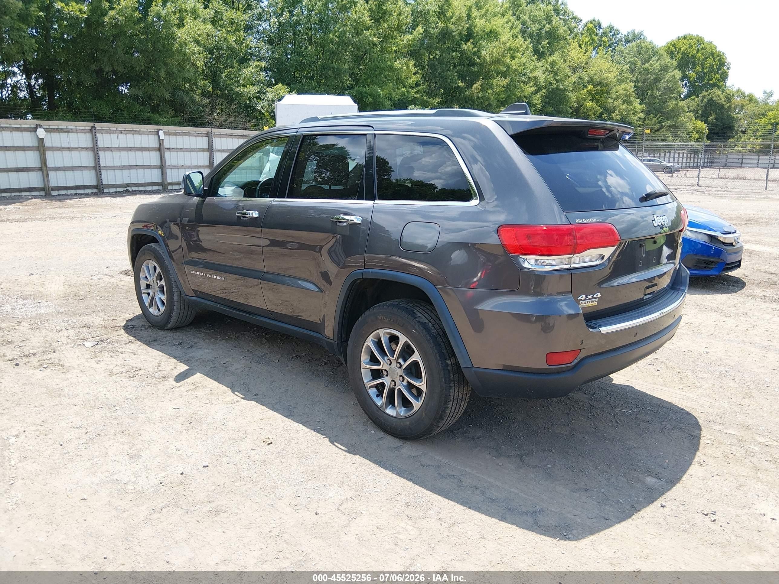 2015 Jeep Grand Cherokee Limited Gray vin: 1C4RJFBG7FC767076