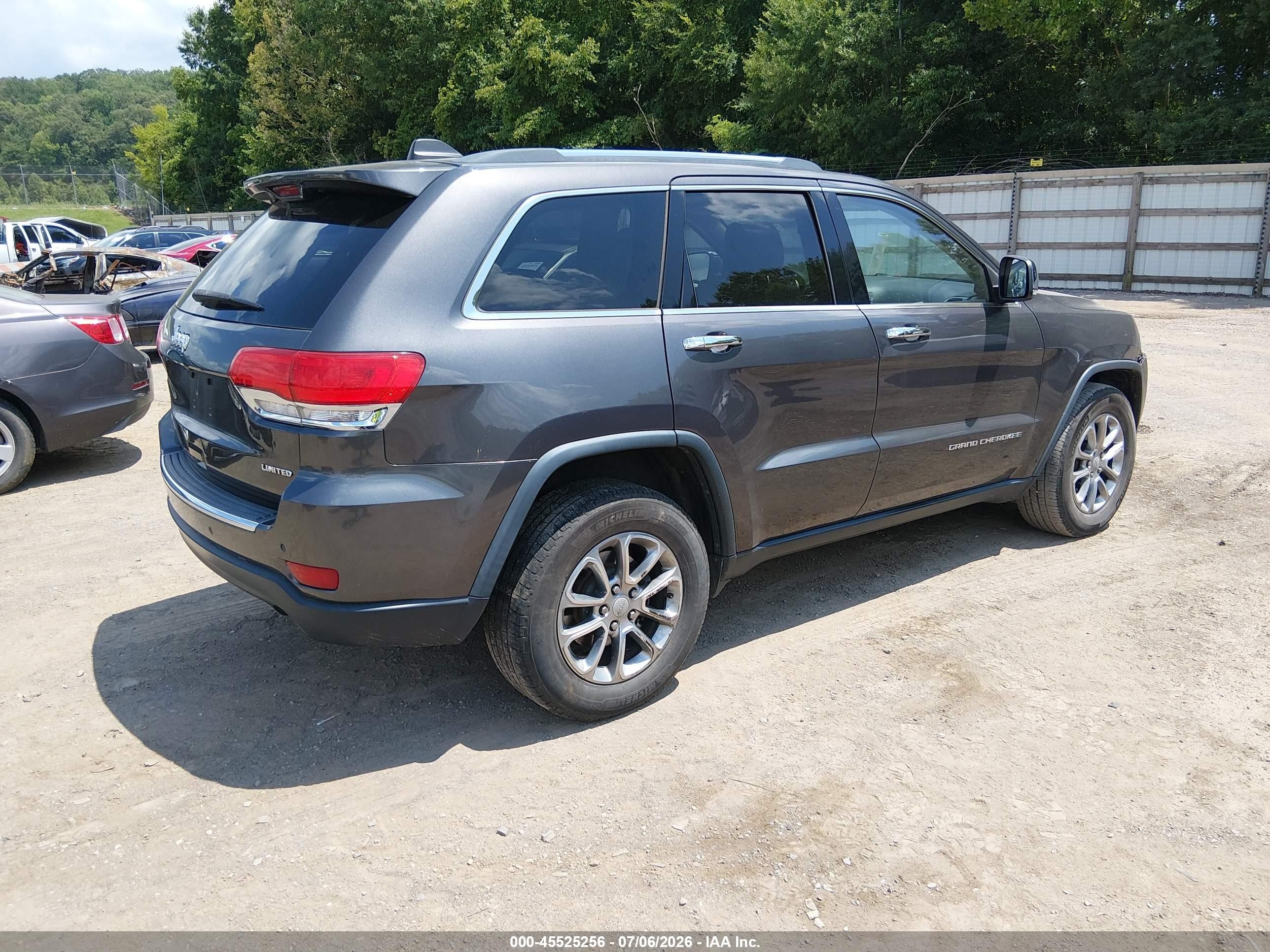 2015 Jeep Grand Cherokee Limited Gray vin: 1C4RJFBG7FC767076