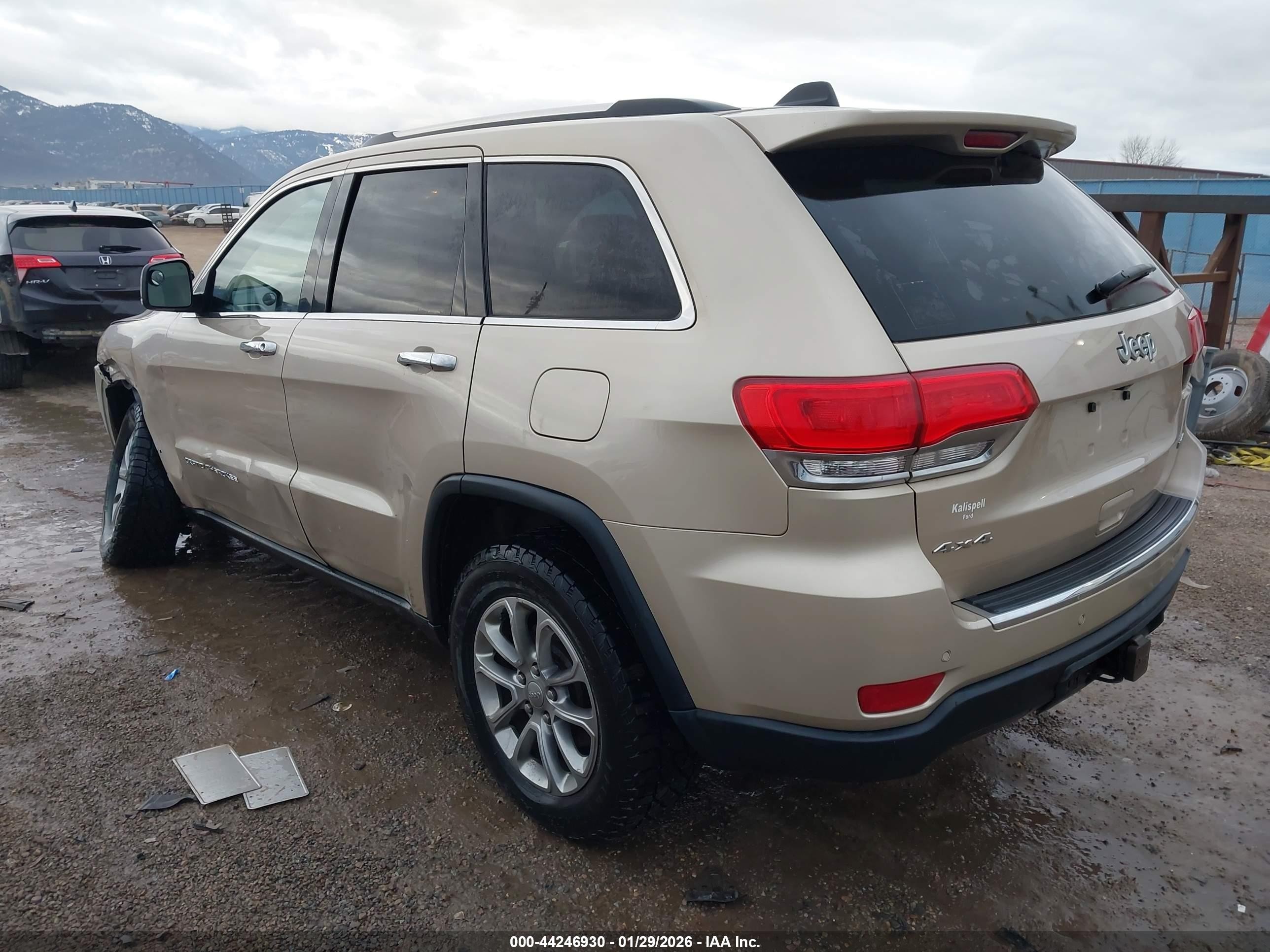 2015 Jeep Grand Cherokee Limited Champagne vin: 1C4RJFBG7FC838843