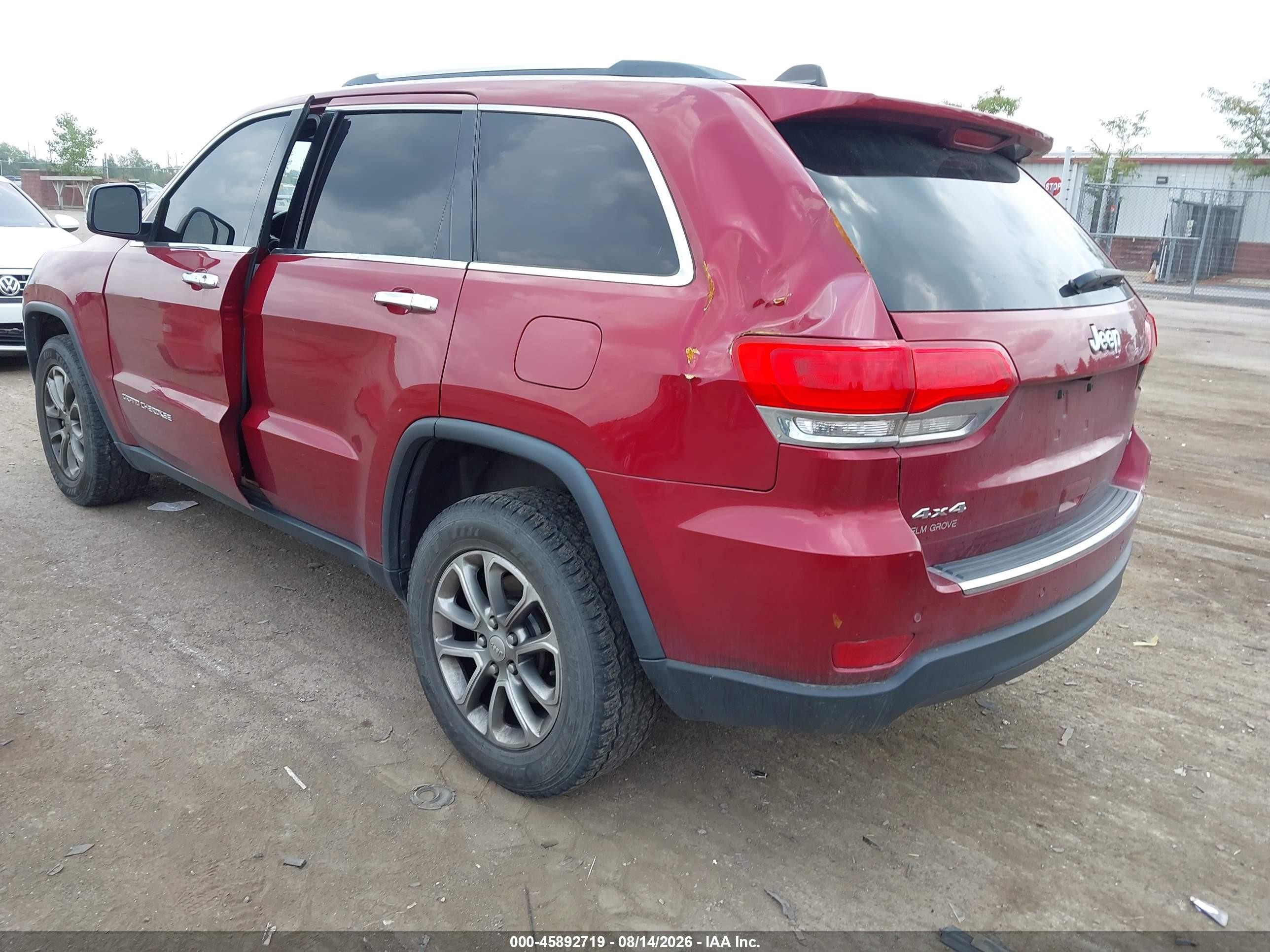 2015 Jeep Grand Cherokee Limited Burgundy vin: 1C4RJFBG7FC845551