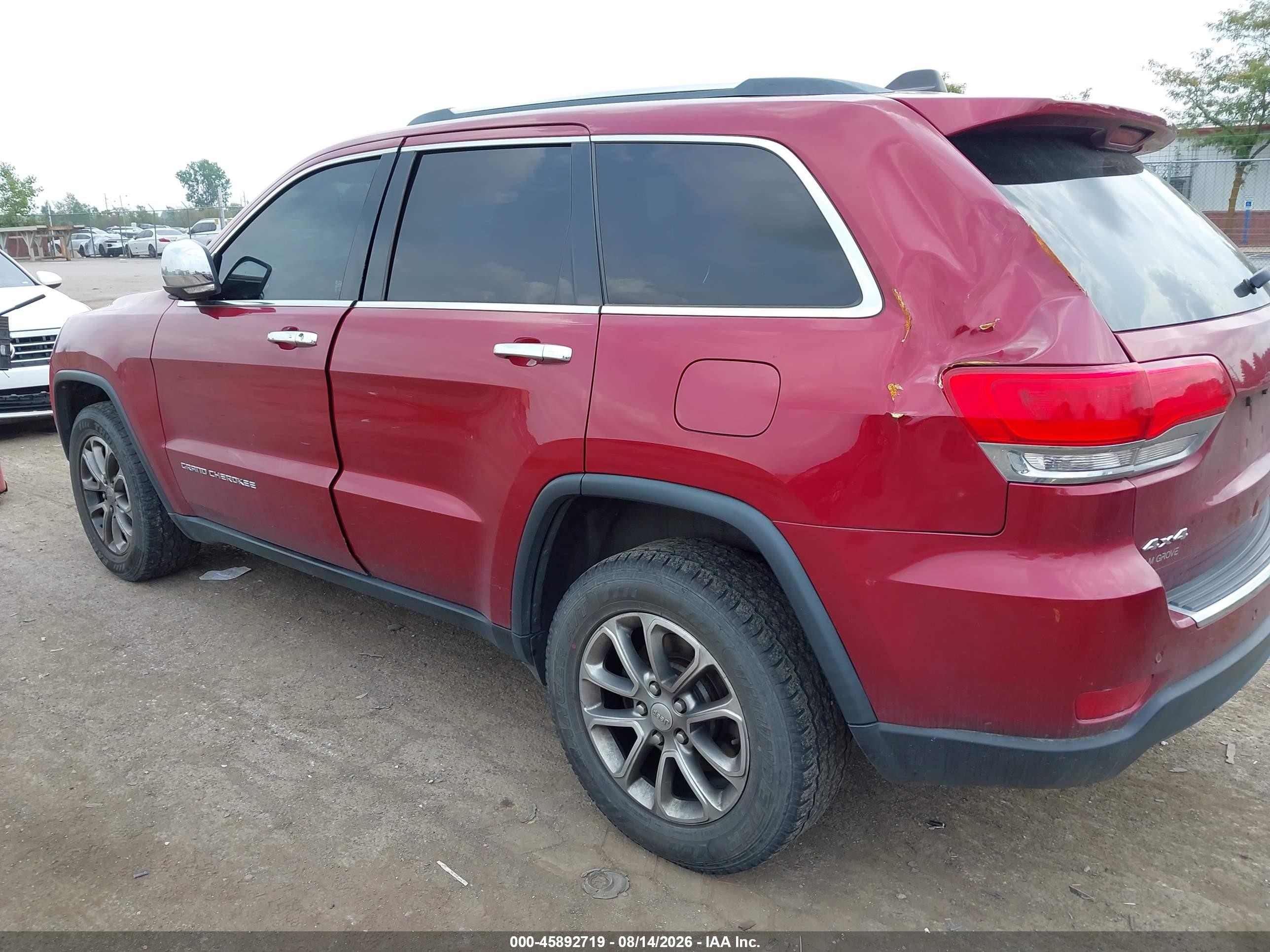 2015 Jeep Grand Cherokee Limited Burgundy vin: 1C4RJFBG7FC845551