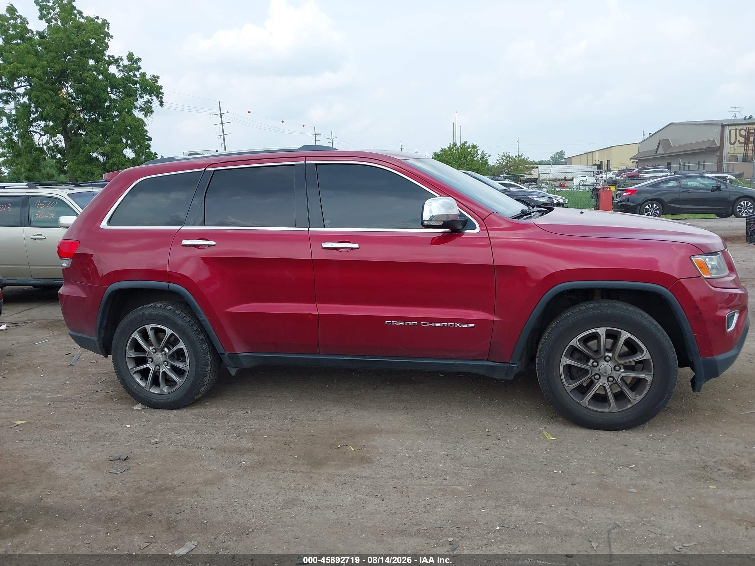 2015 Jeep Grand Cherokee Limited Burgundy vin: 1C4RJFBG7FC845551